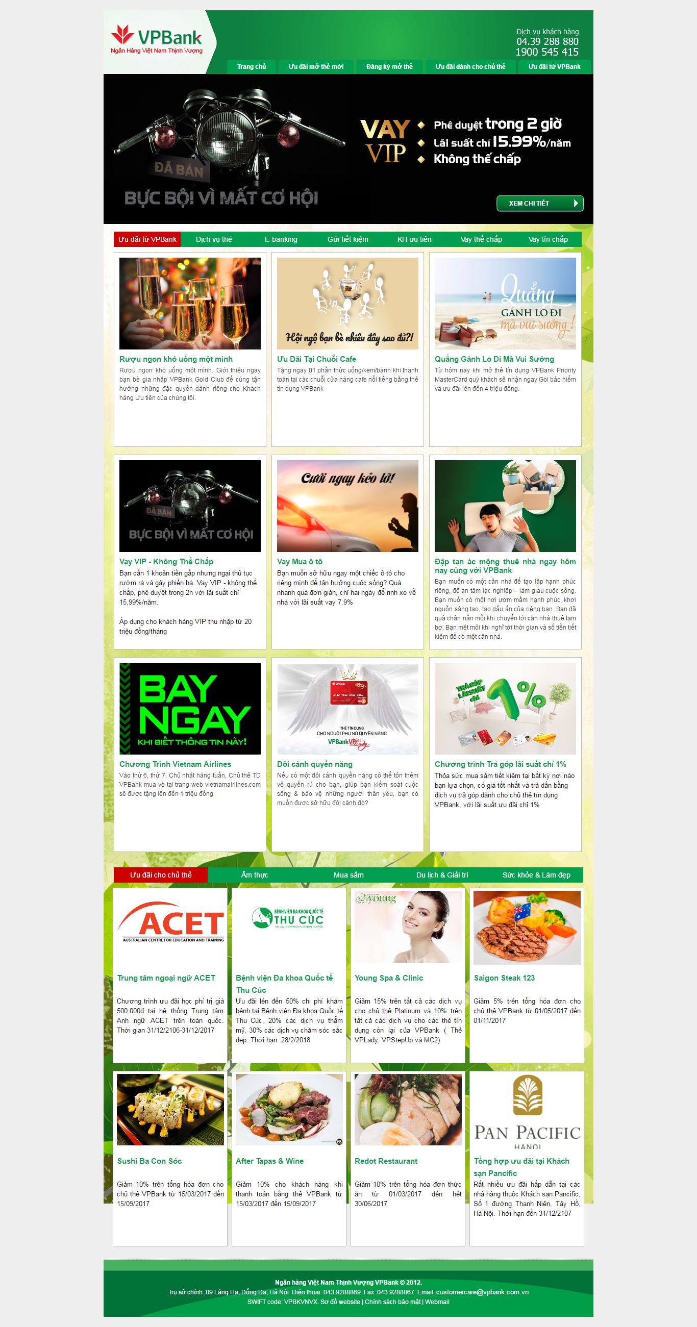 Thiết kế Web tài chính cho vay uudaicanhan.vpbank.com.vn