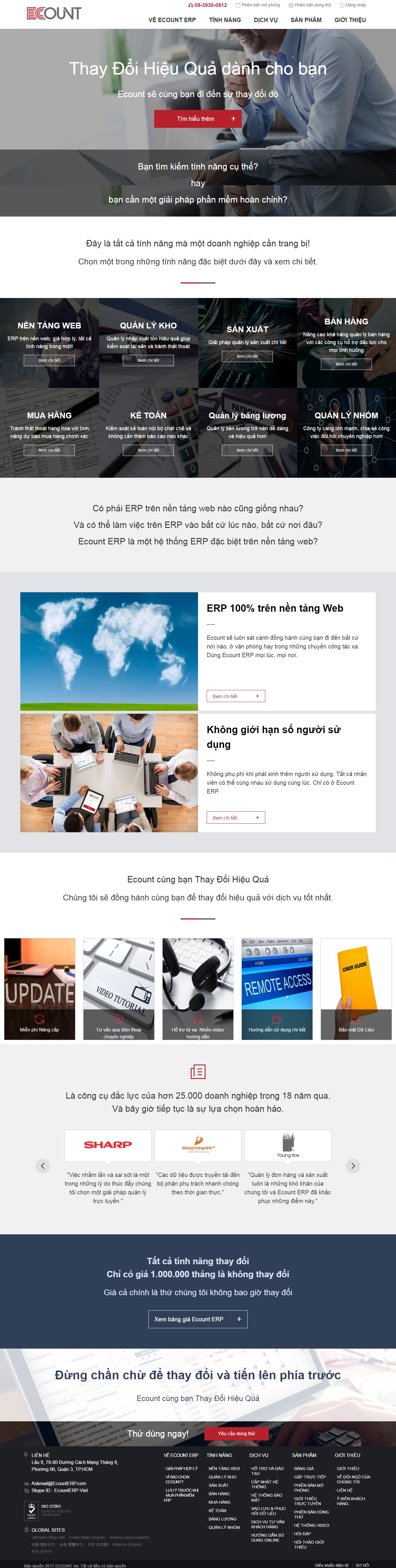 Thiết kế Web tài chính cho vay ecount.vn