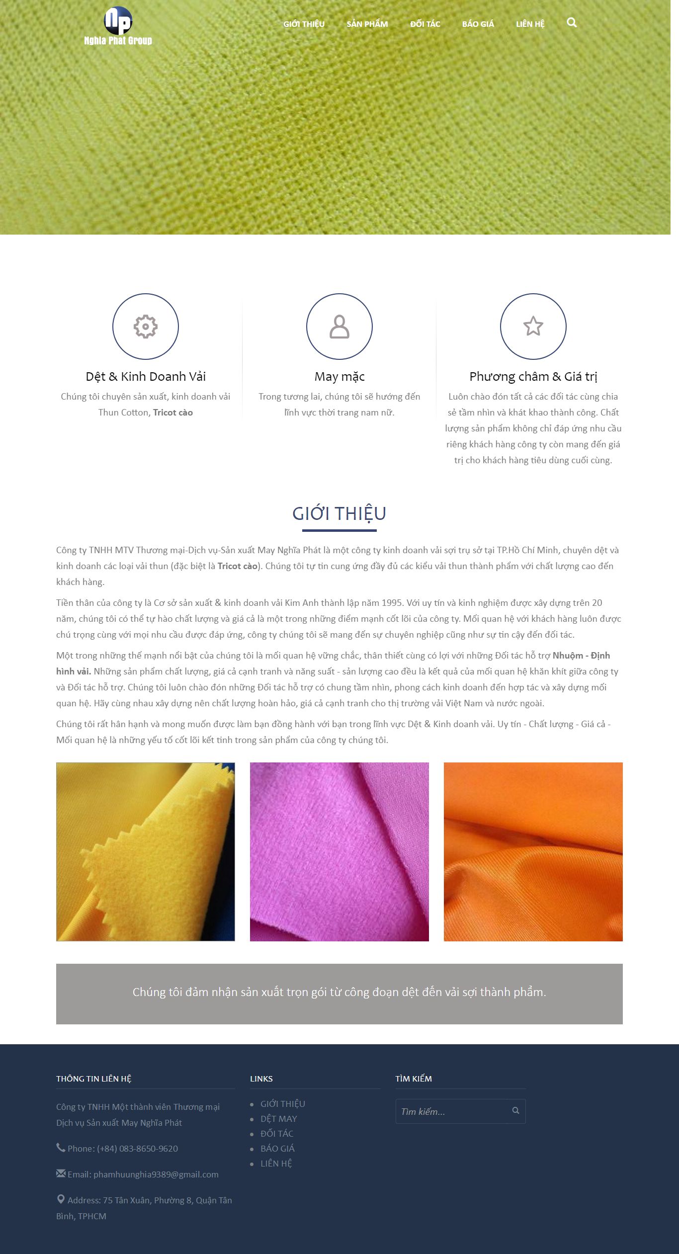 Thiết kế Web  nghiaphatgroup.com.vn