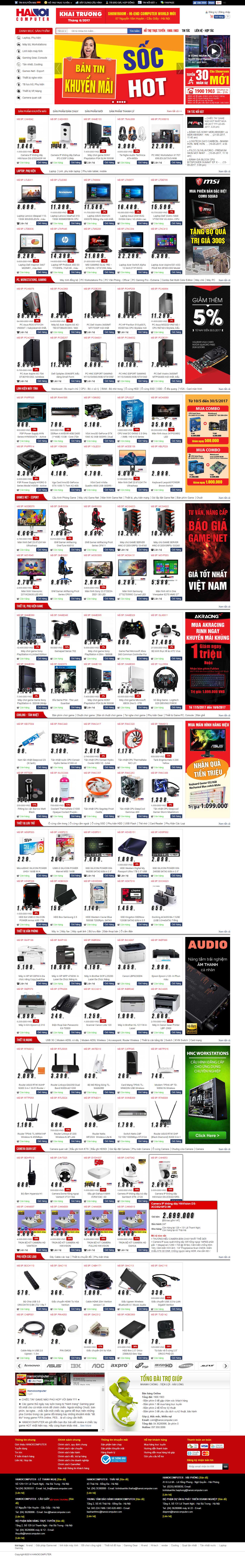 Thiết kế Web bán máy tính laptop hanoicomputer.vn