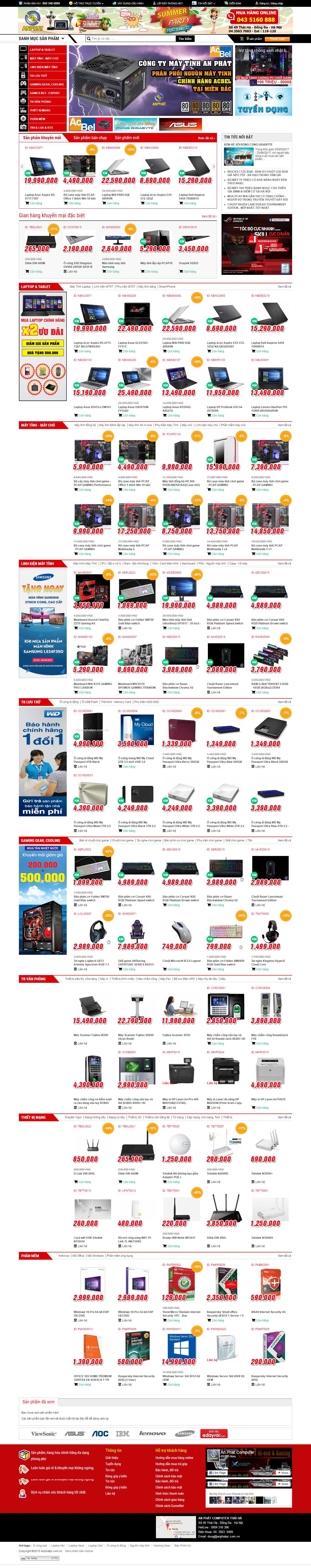 Thiết kế Web bán máy tính laptop anphatpc.com.vn