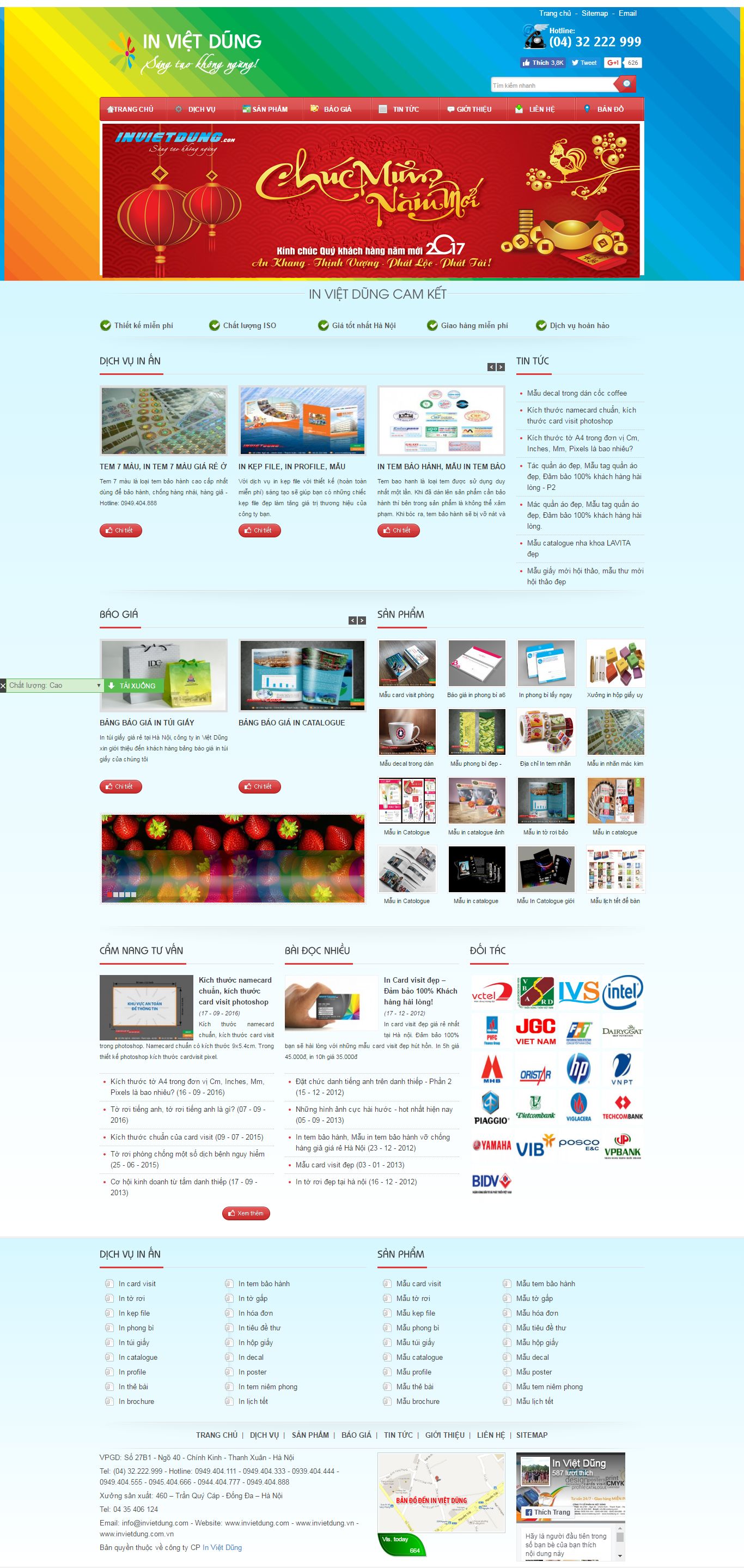 Thiết kế Web in ấn thiết kế invietdung.com