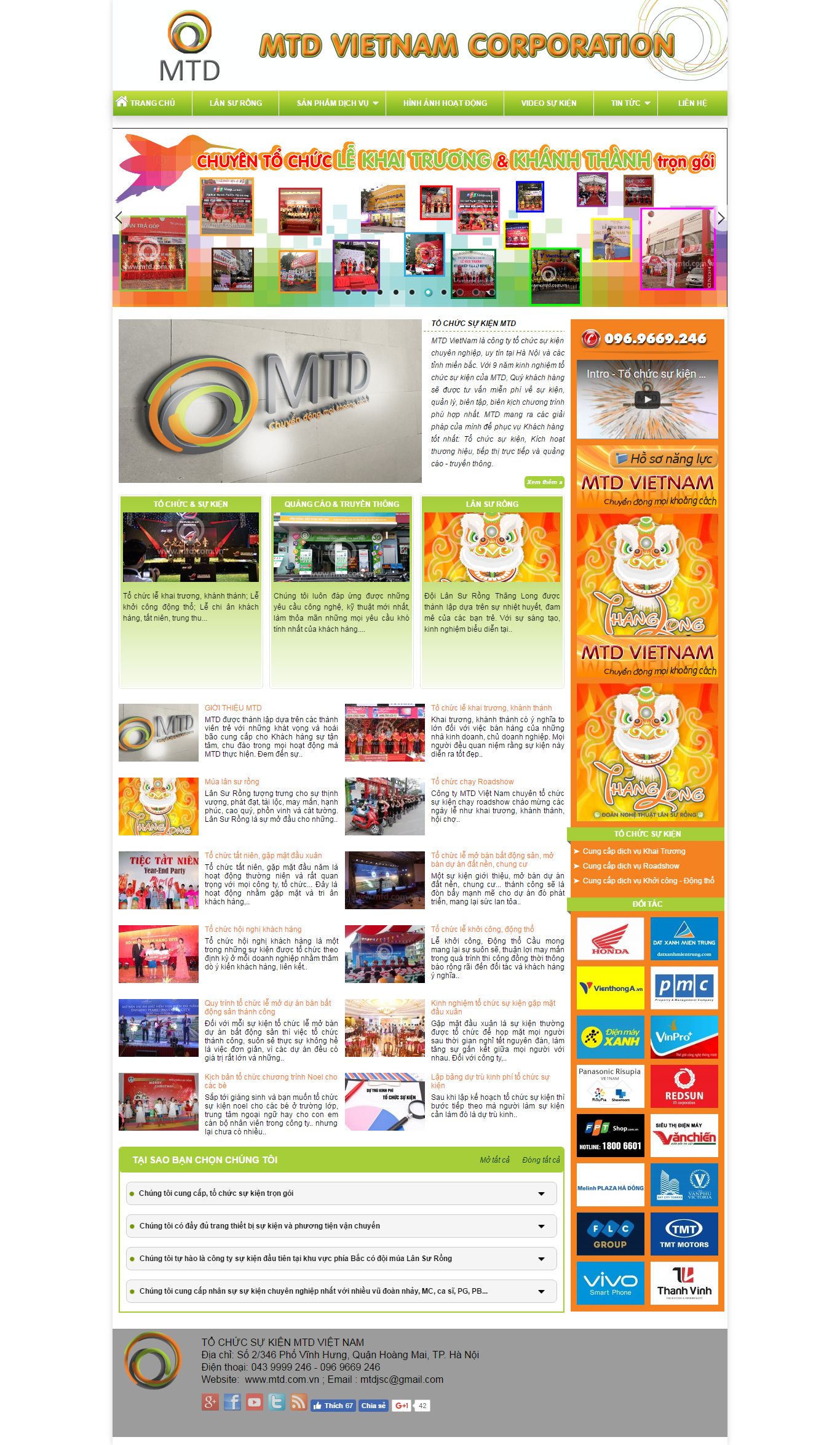 Thiết kế Web tổ chức hiệp hội mtd.com.vn