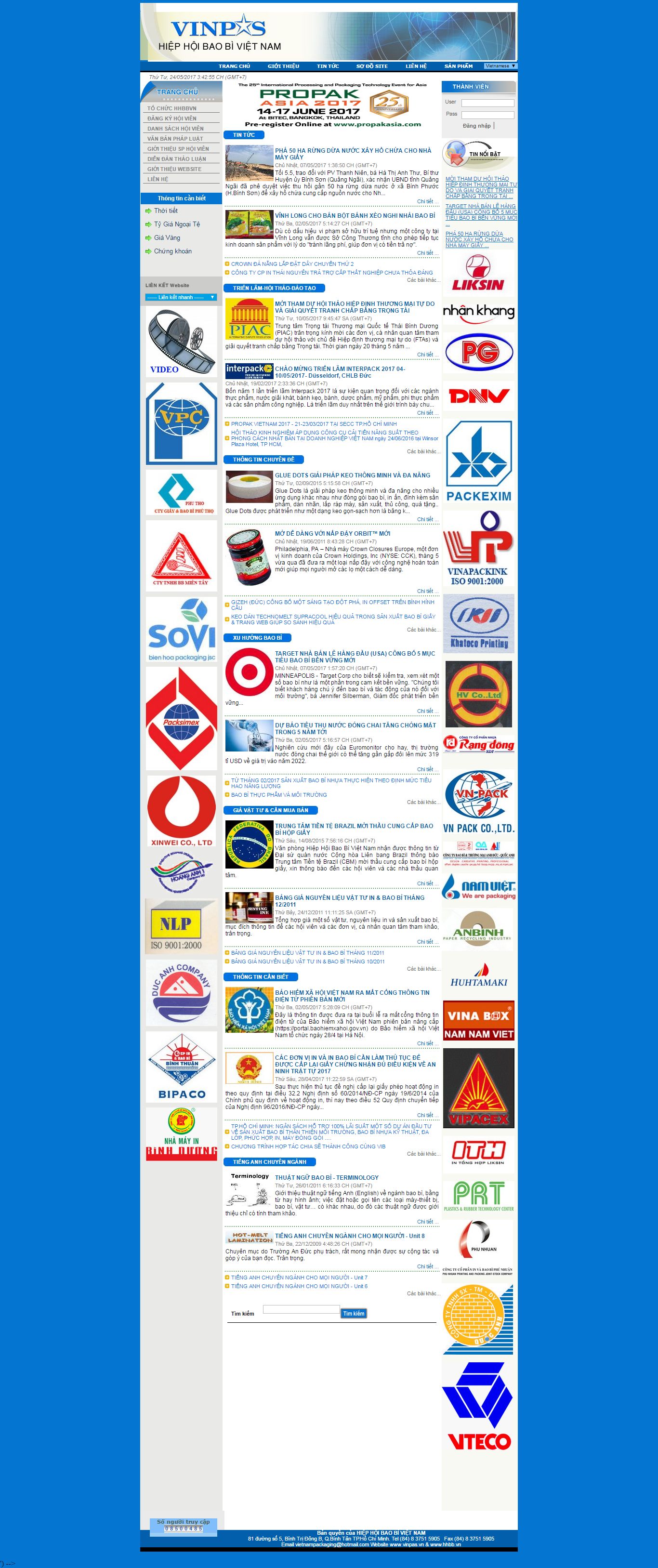 Thiết kế Web tổ chức hiệp hội vinpas.vn