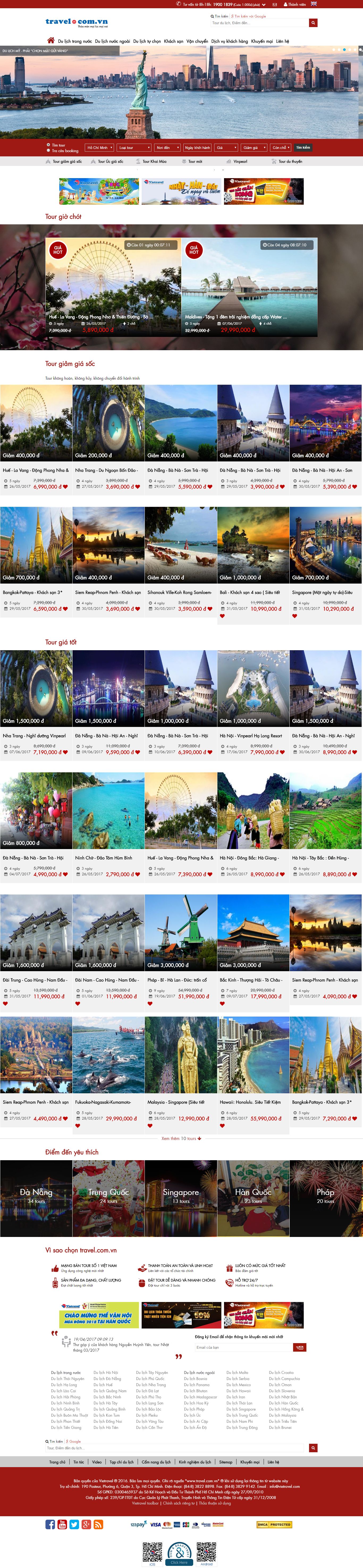 Thiết kế Web du lịch travel travel.com.vn