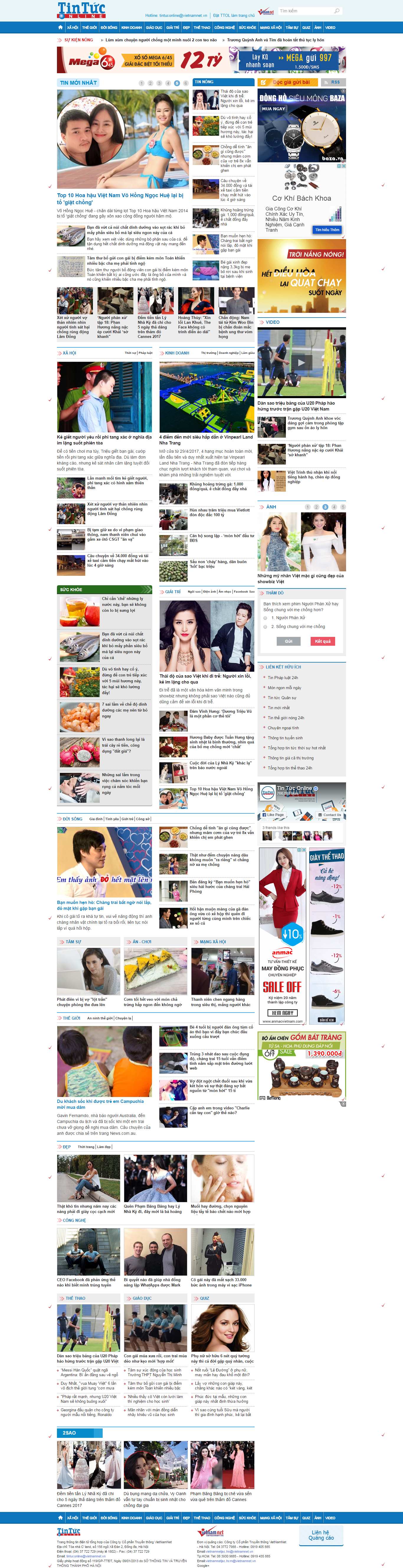 Thiết kế Web tạp chí online tintuconline.com.vn