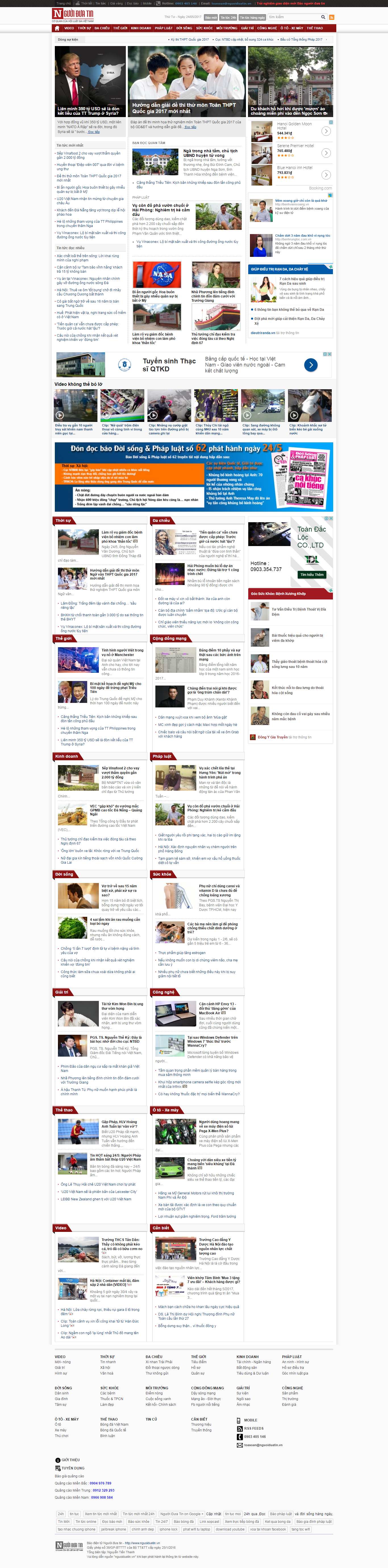 Thiết kế Web tạp chí online nguoiduatin.vn