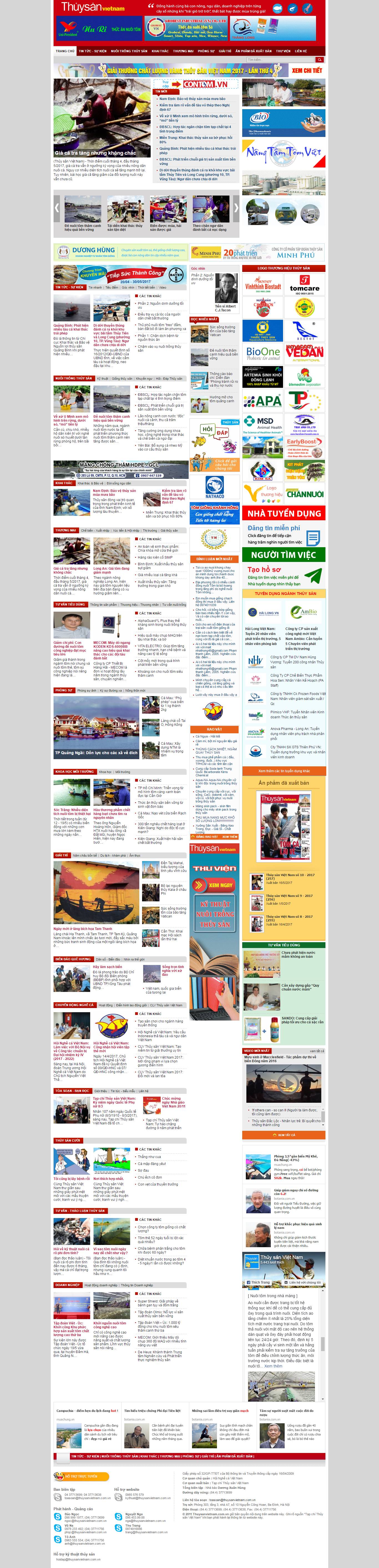 Thiết kế Web hải sản xuất khẩu thuysanvietnam.com.vn