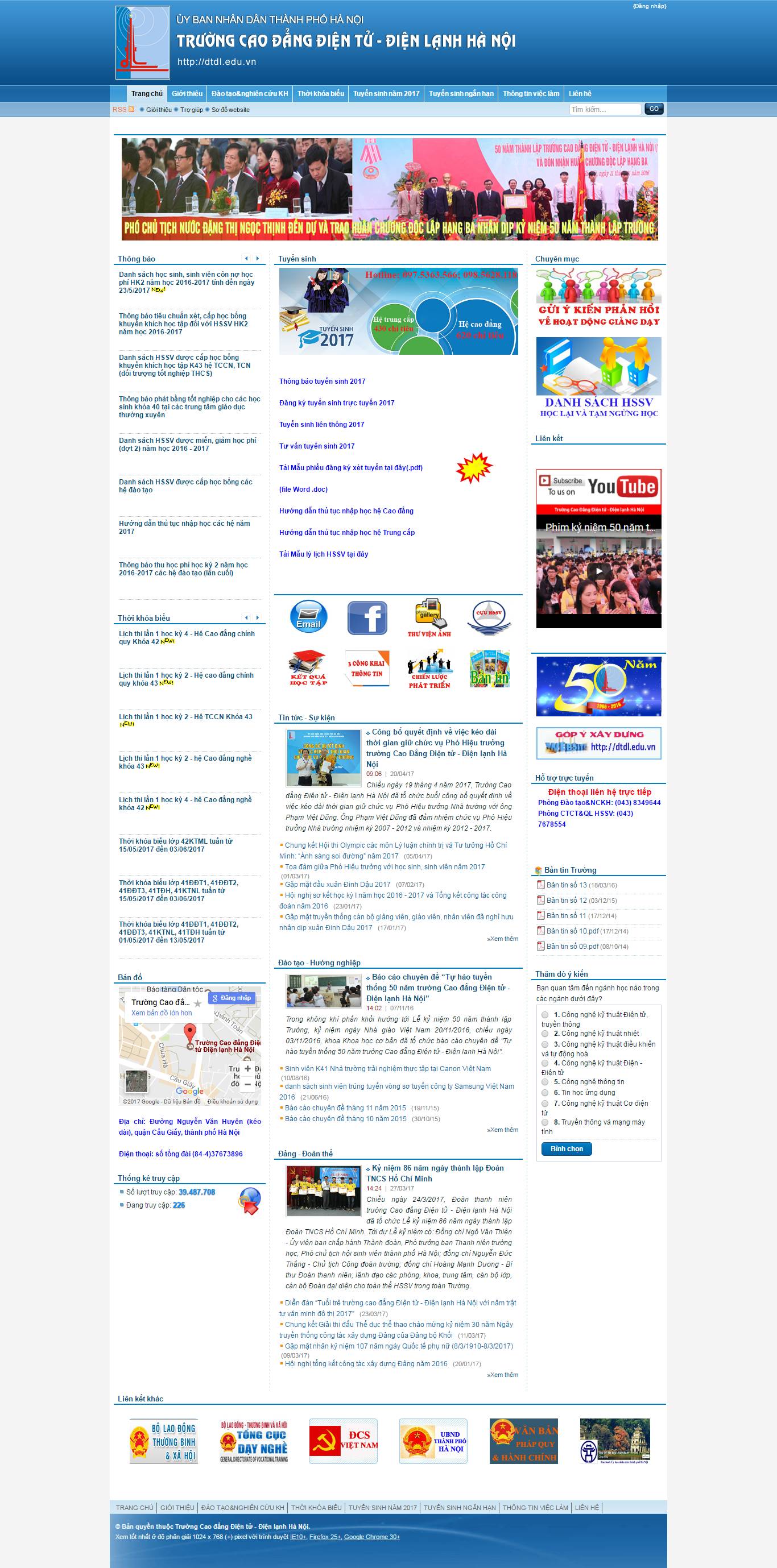 Thiết kế Web điện tử Điện lạnh dtdl.edu.vn