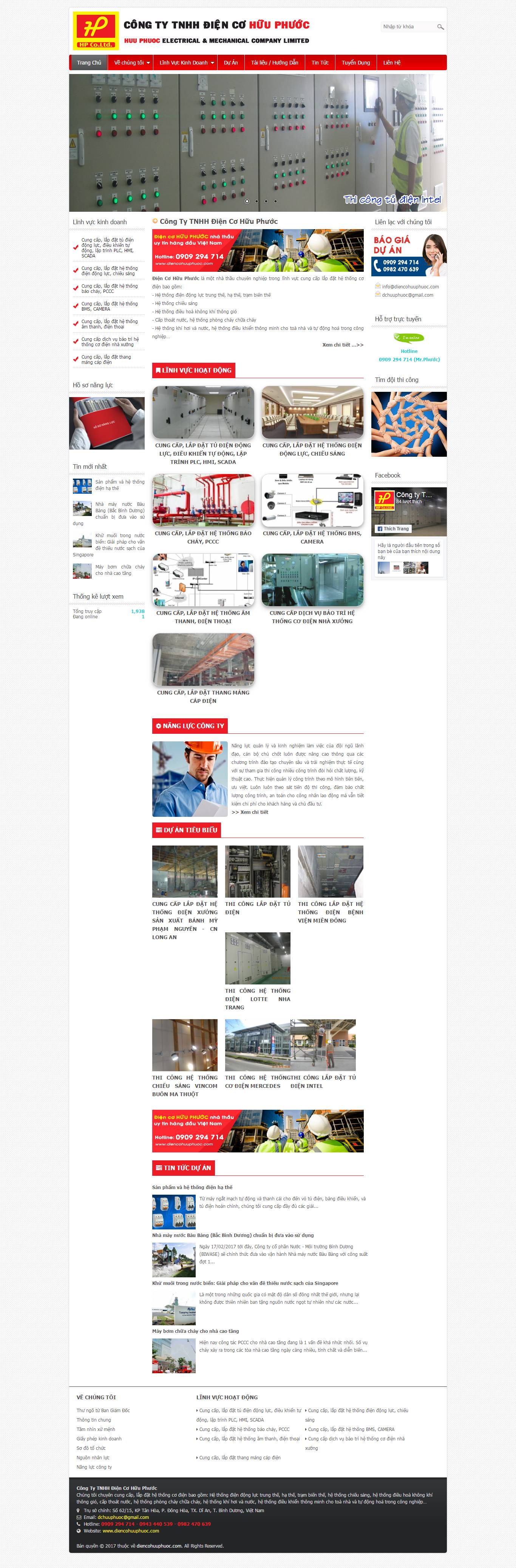 Thiết kế Web điện tử Điện lạnh diencohuuphuoc.com