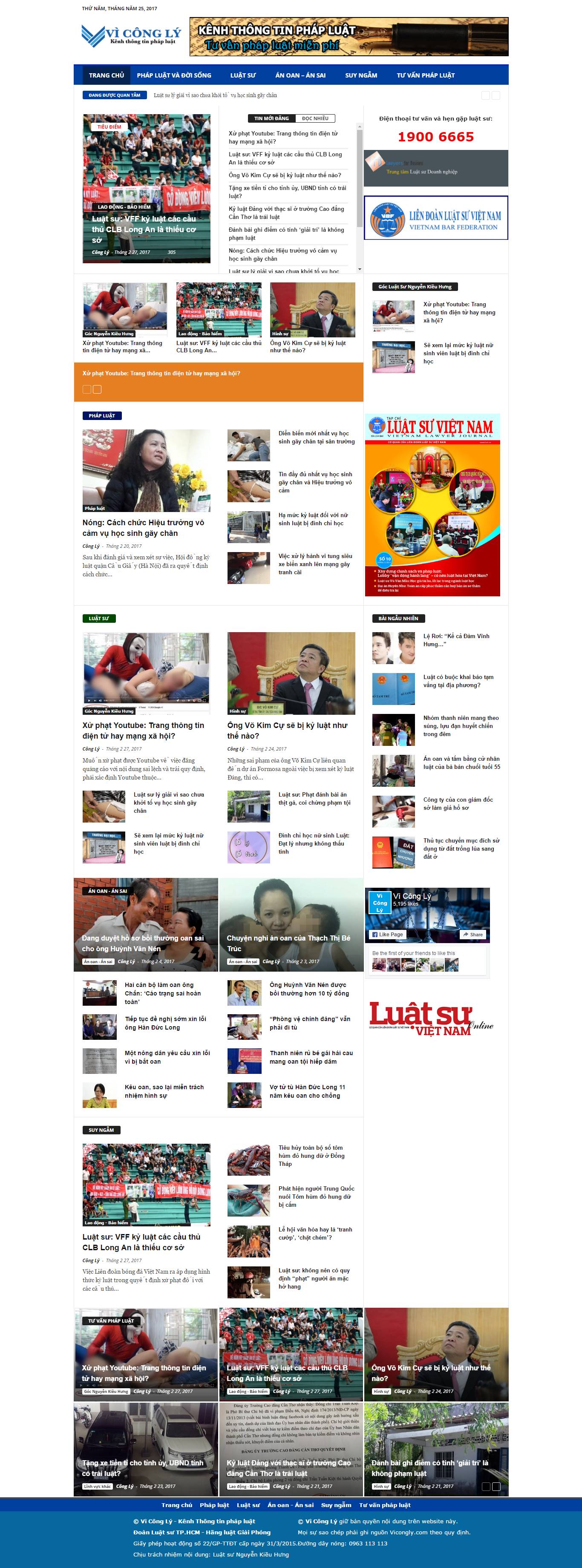 Thiết kế Web kế toán tư vấn luật vicongly.com