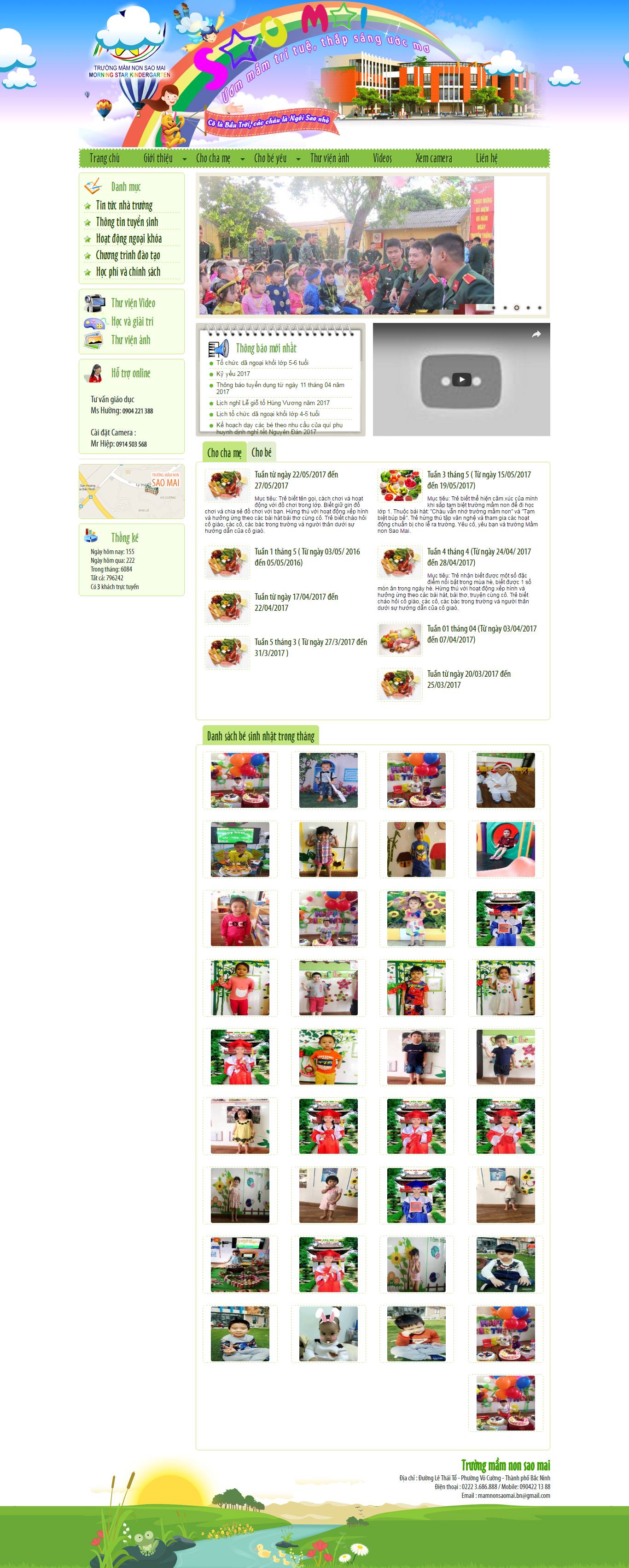 Thiết kế Web giáo dục trường học mamnonsaomaibn.com.vn