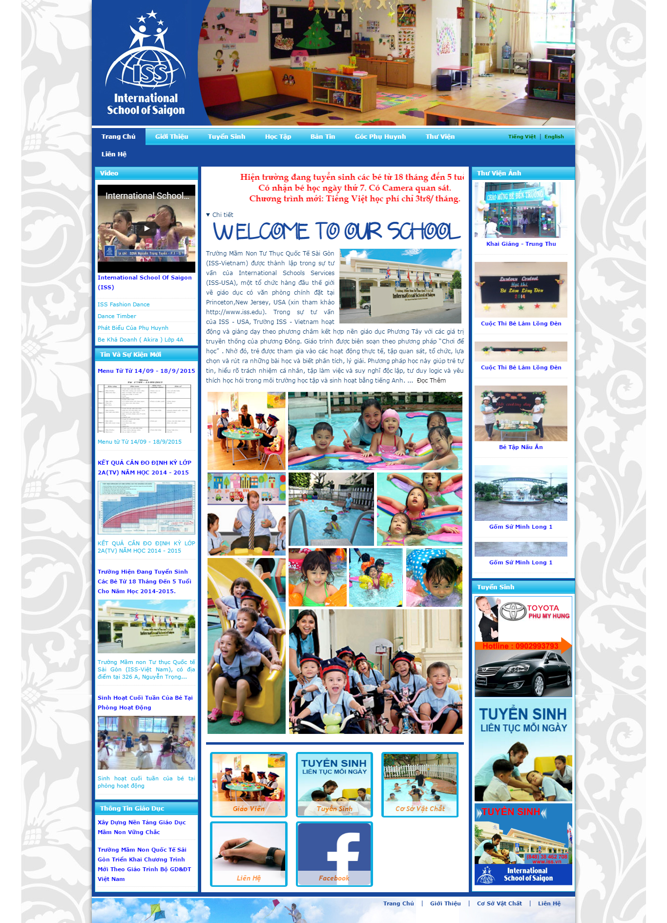 Thiết kế Web trường mầm non iss.vn