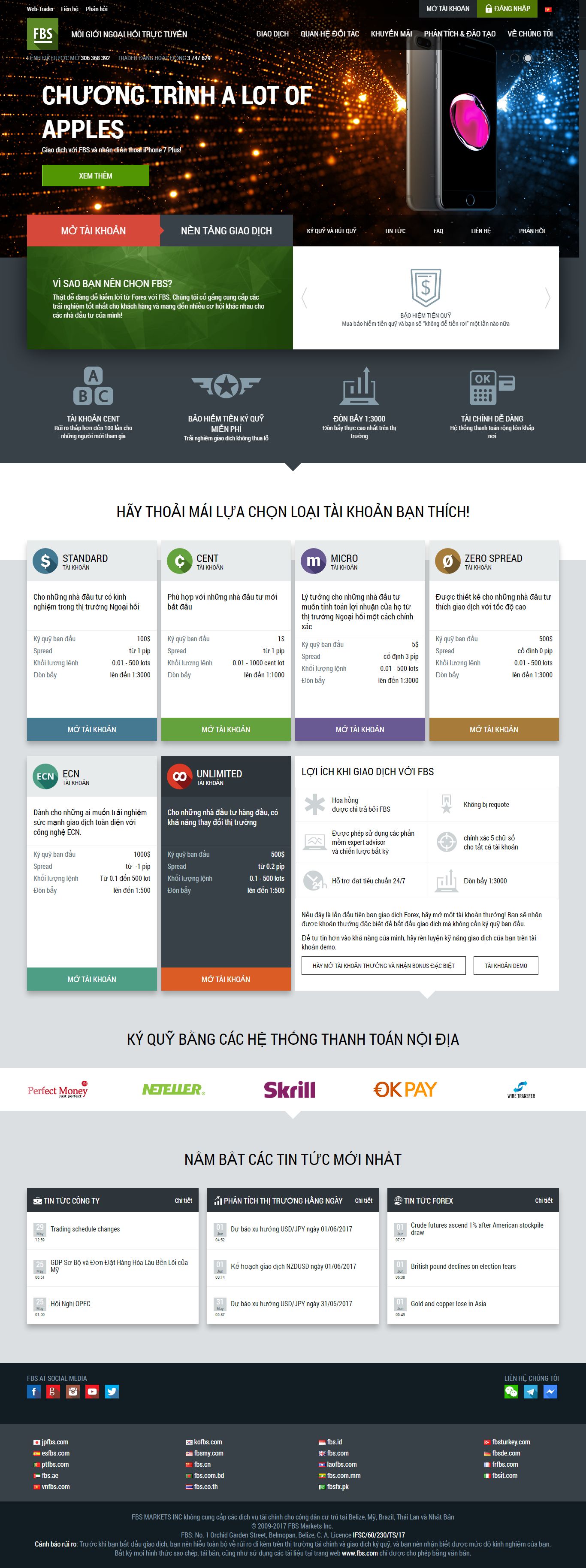 Thiết kế Web chứng khoán forex vnfbs.com
