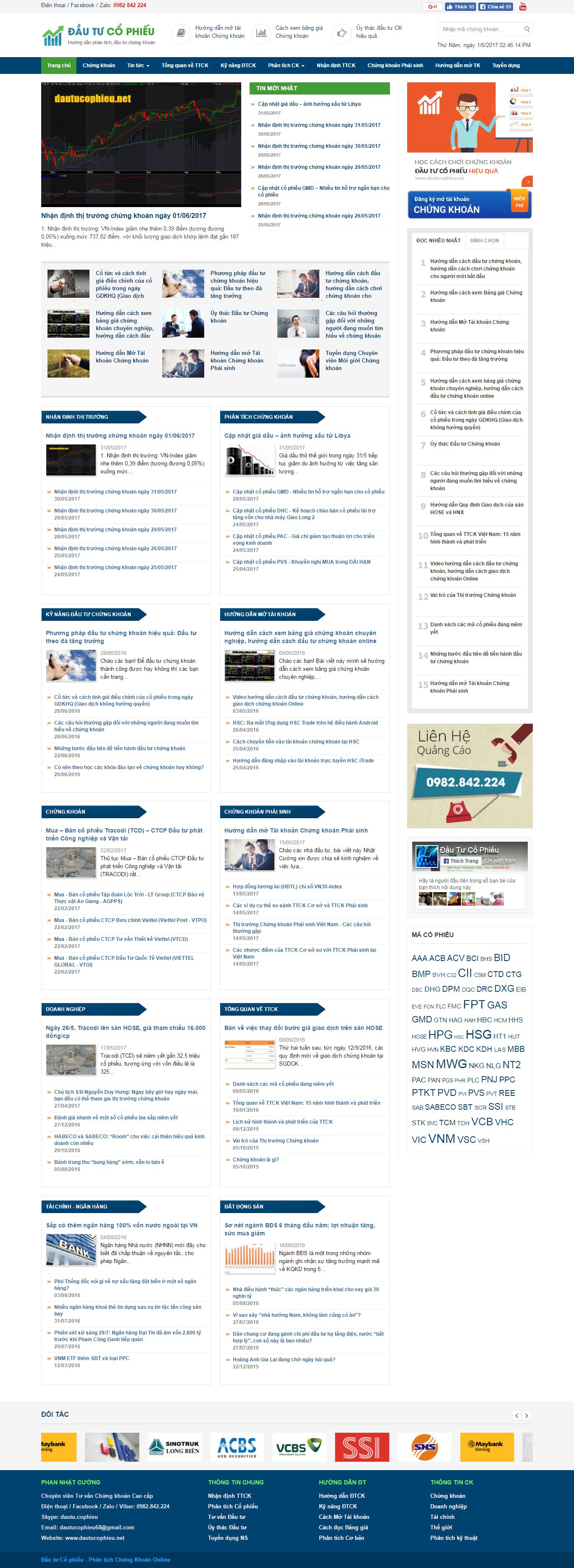Thiết kế Web chứng khoán forex dautucophieu.net