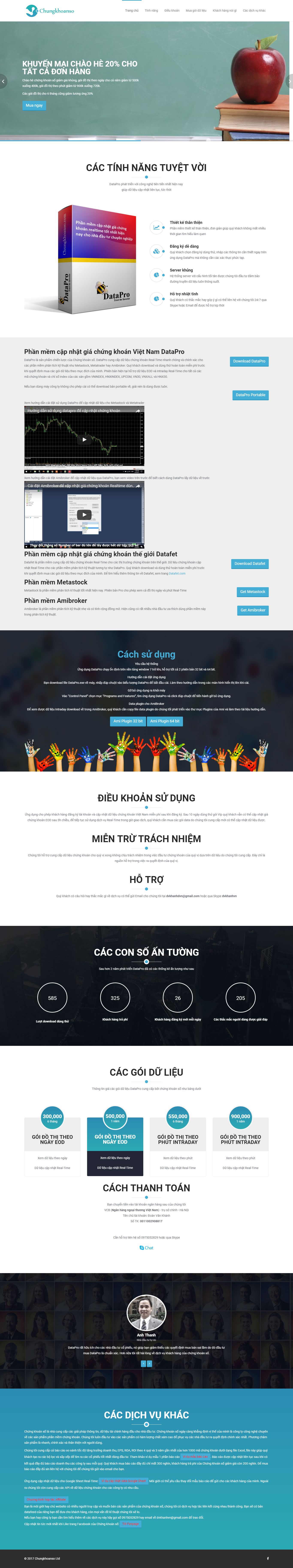 Thiết kế Web chứng khoán forex chungkhoanso.com