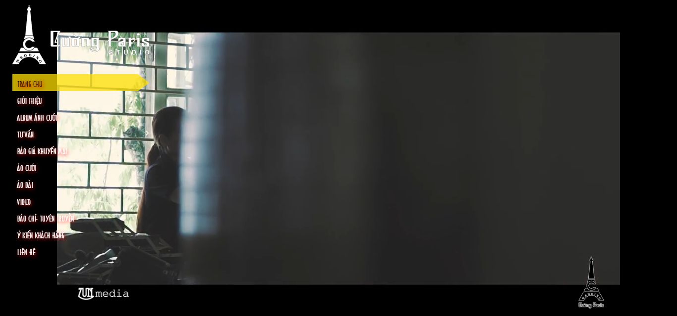 Thiết kế Web ảnh viện áo cưới cuongparis.vn
