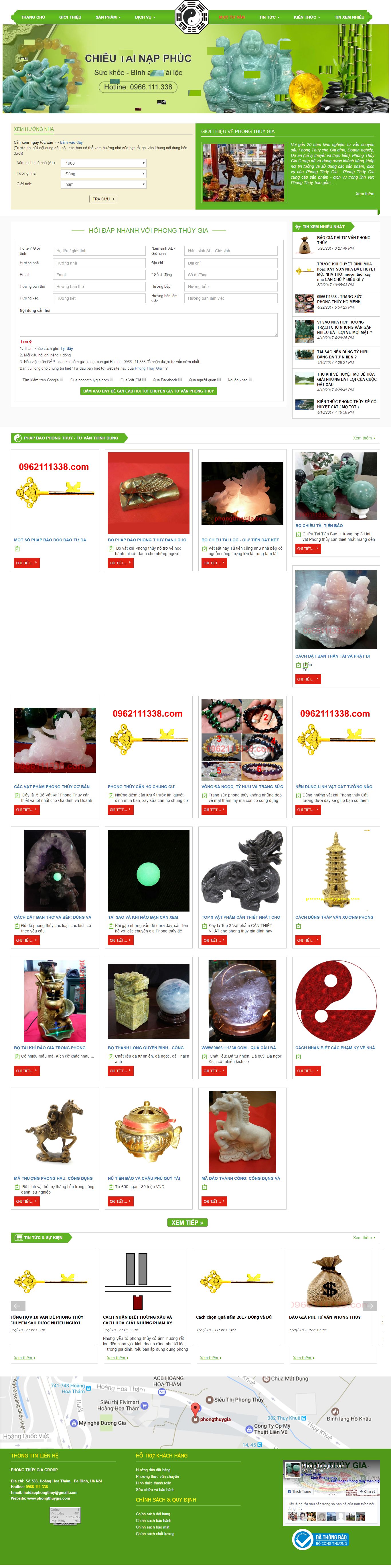 Thiết kế Web phong thuỷ phongthuygia.com