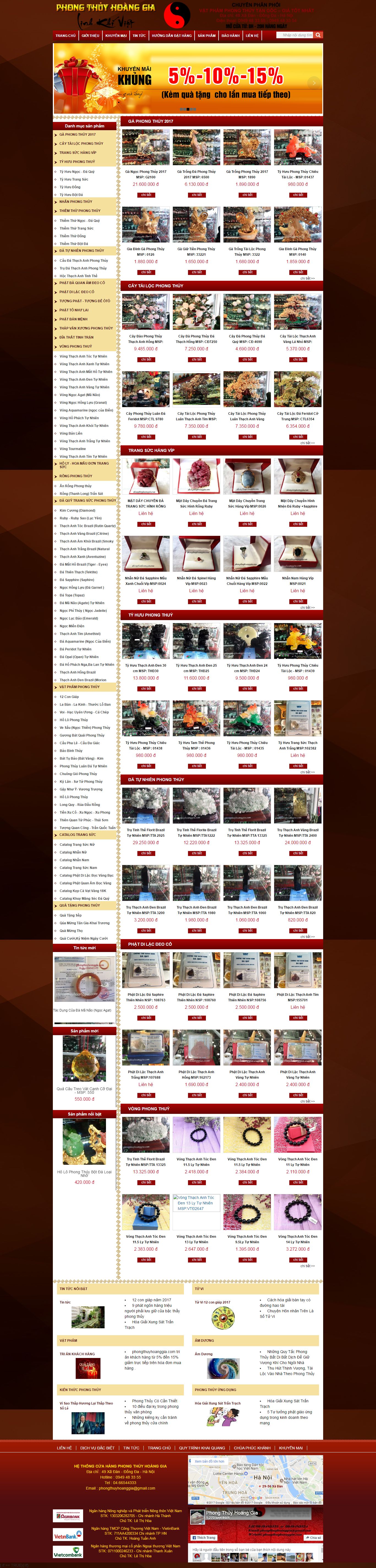 Thiết kế Web phong thuỷ phongthuyhoanggia.com