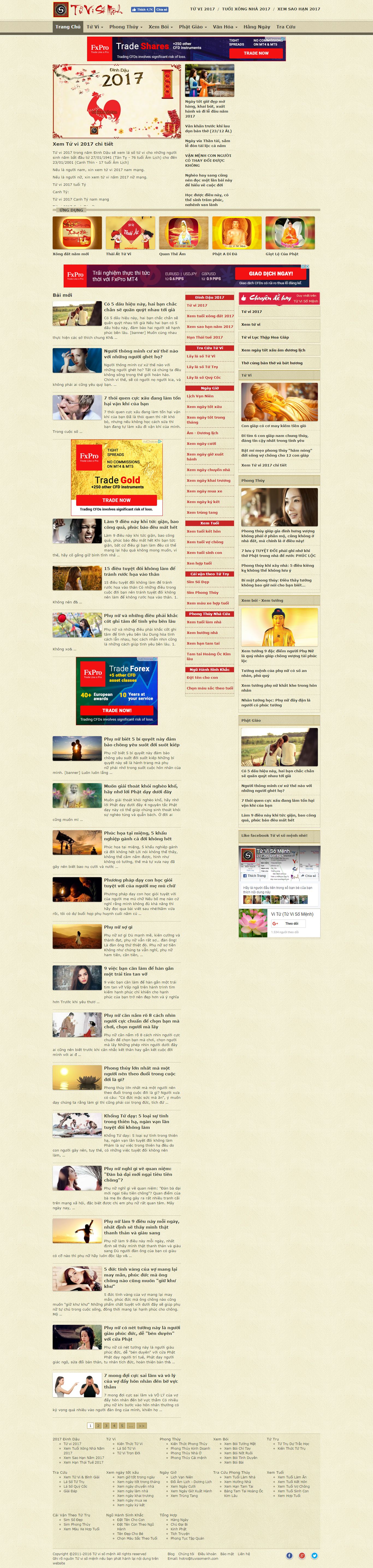 Thiết kế Web phong thuỷ tuvisomenh.com