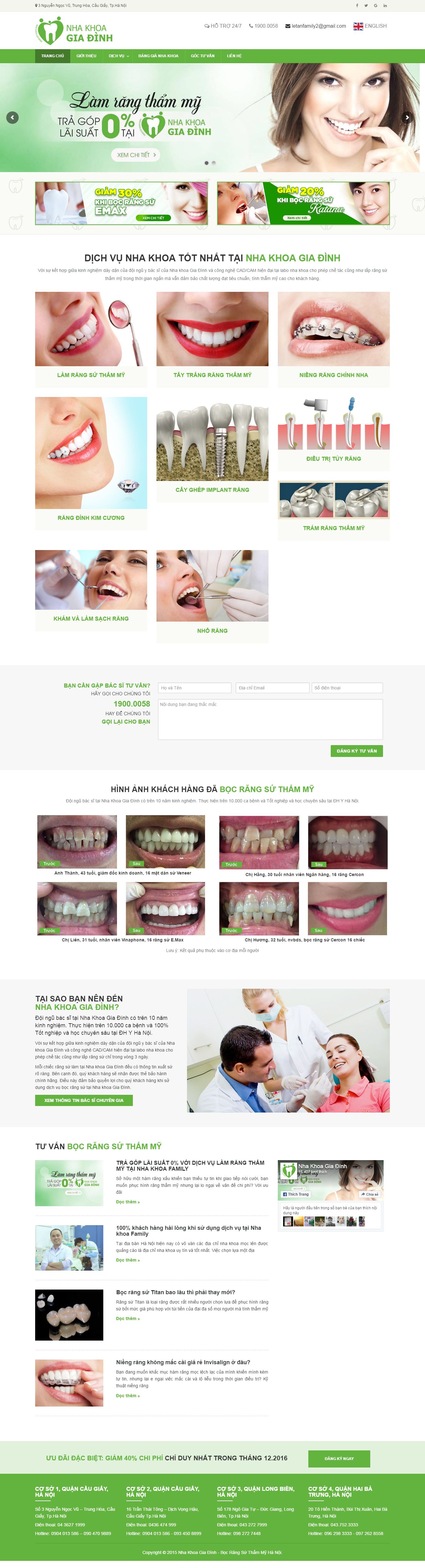 Thiết kế Web nha khoa nhakhoafamily.com