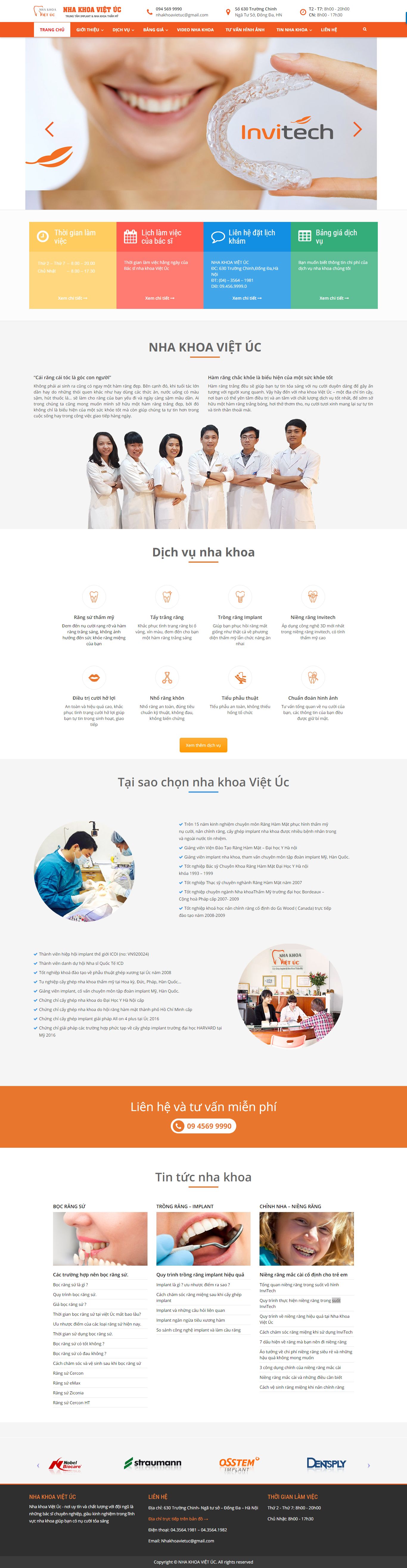 Thiết kế Web nha khoa nhakhoavietuc.com