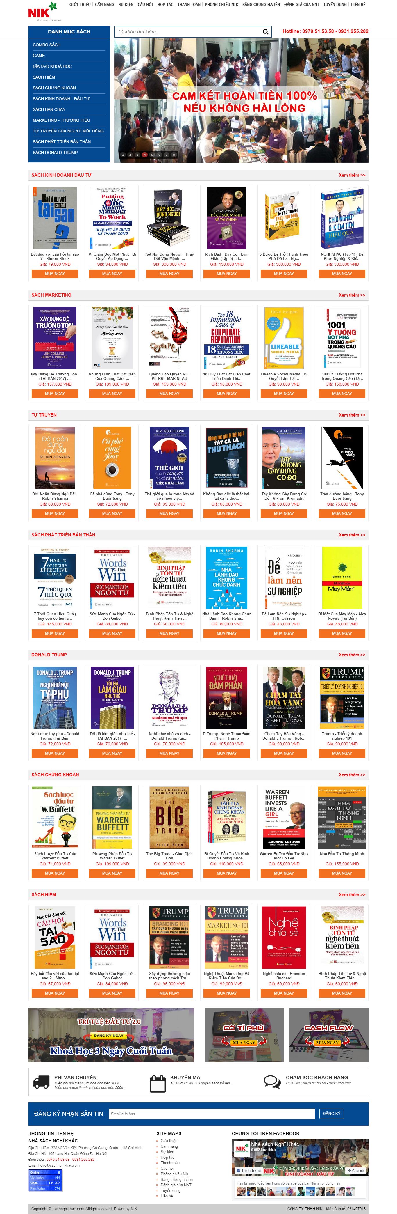 Thiết kế Web bán sách ebook sachnghikhac.com