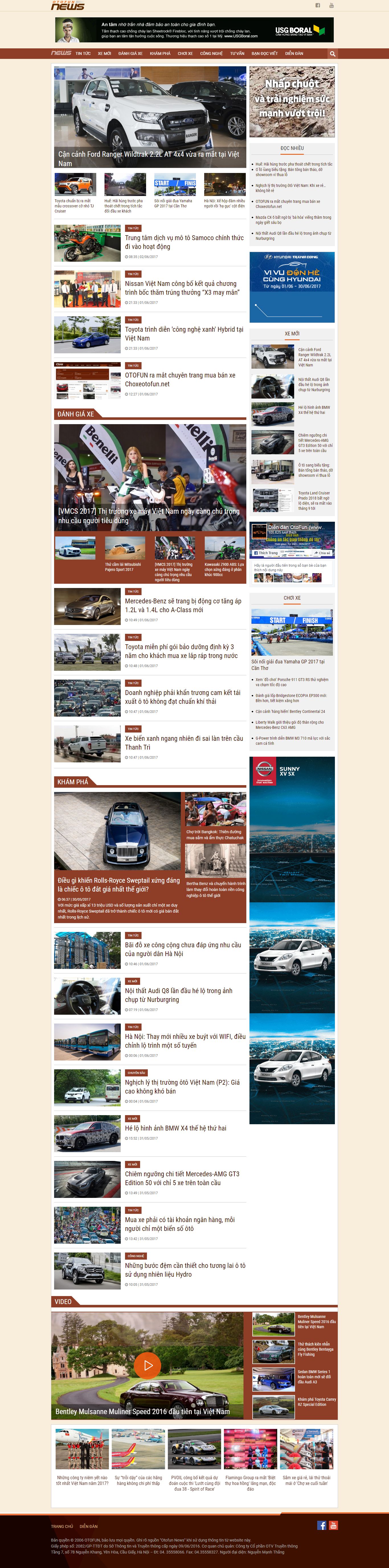 Thiết kế Web diễn đàn forum news.otofun.net