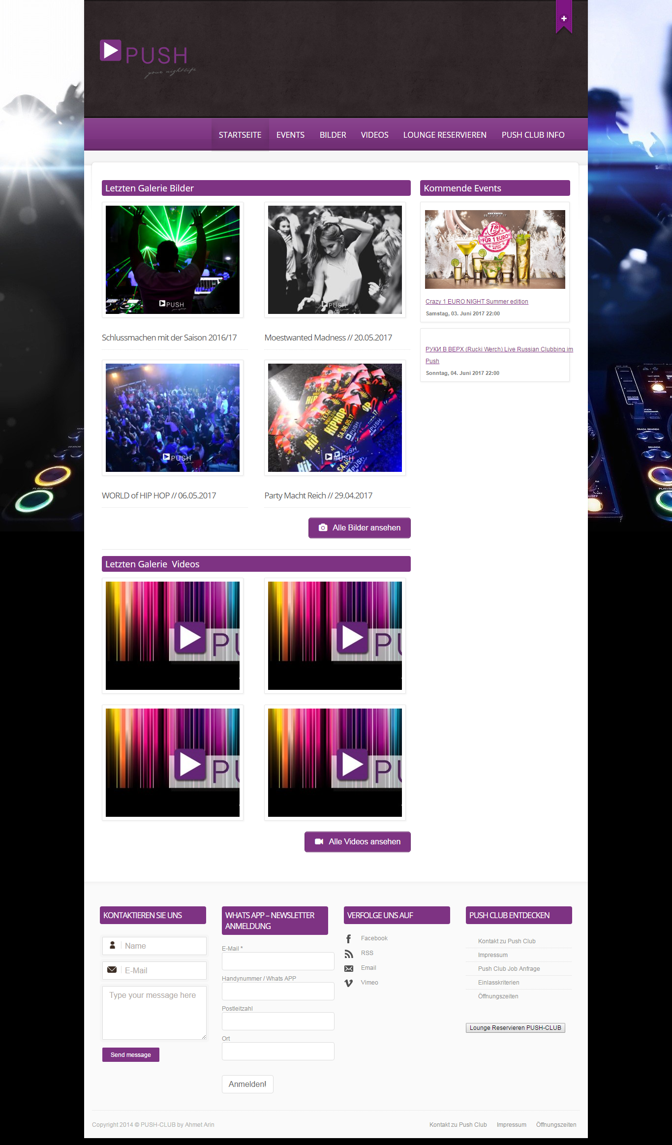 Thiết kế Web quán bar push-club.de