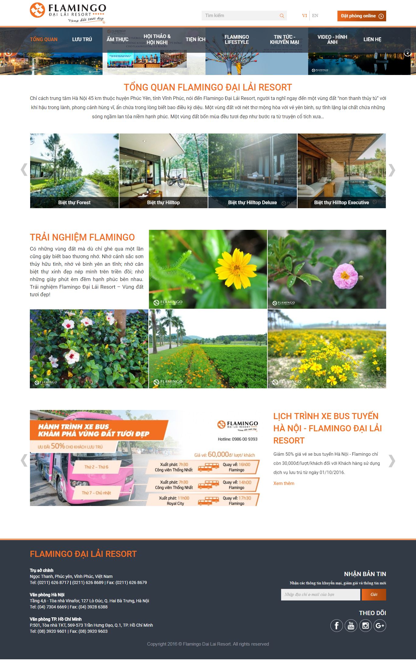 Thiết kế Web nghỉ dưỡng resort resort.flamingodailai.com