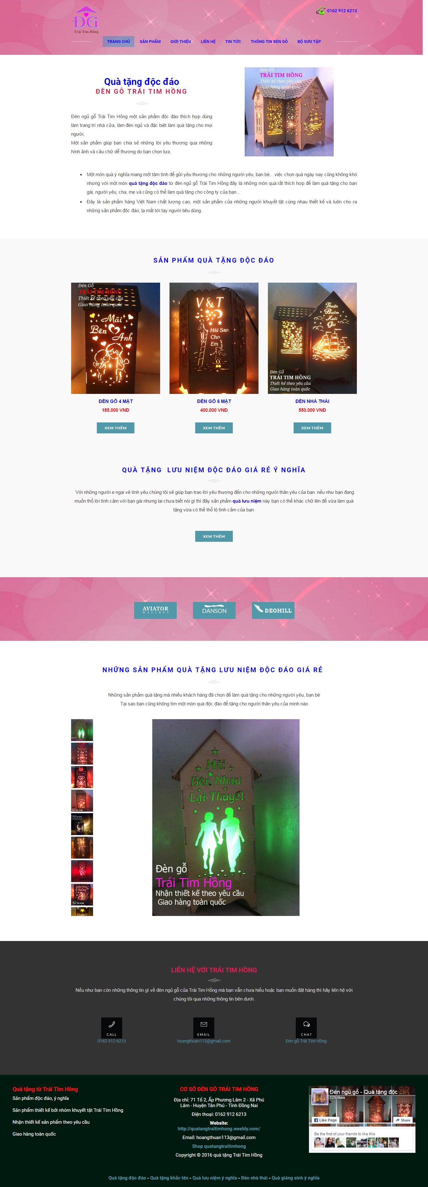 Thiết kế Web  quatangtraitimhong.weebly.com