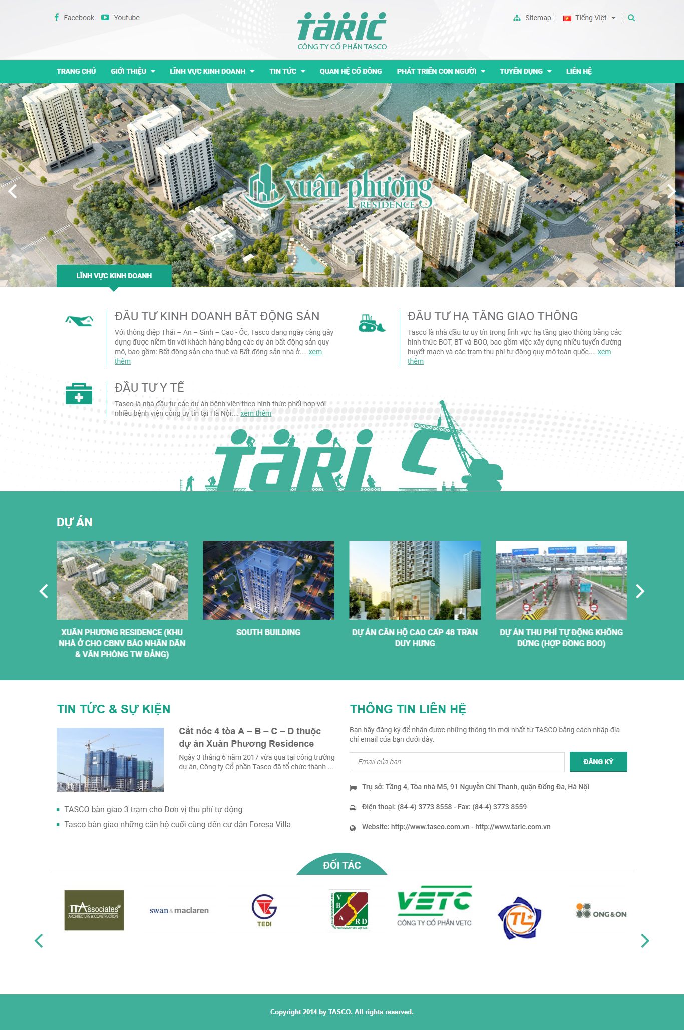 Thiết kế Web  tasco.com.vn