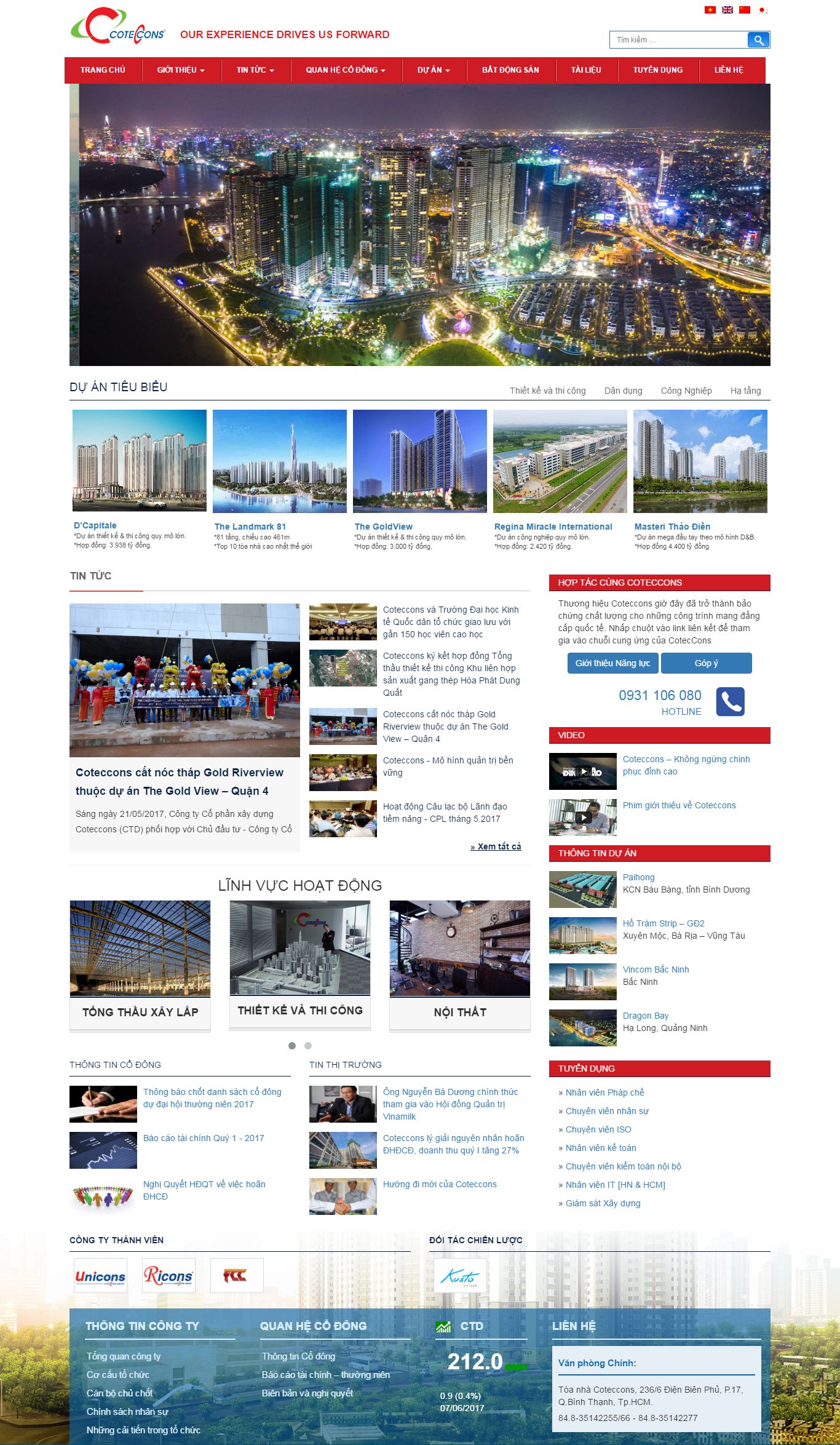 Thiết kế Web  coteccons.vn