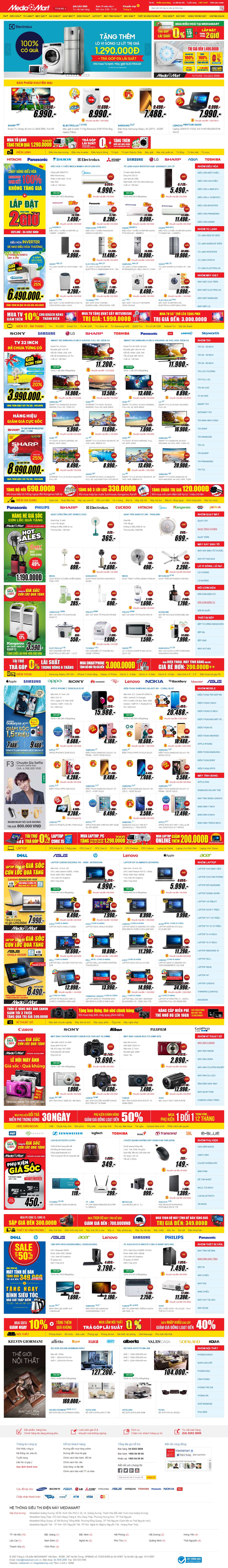 Thiết kế Web siêu thị điện máy đẹp mediamart.vn