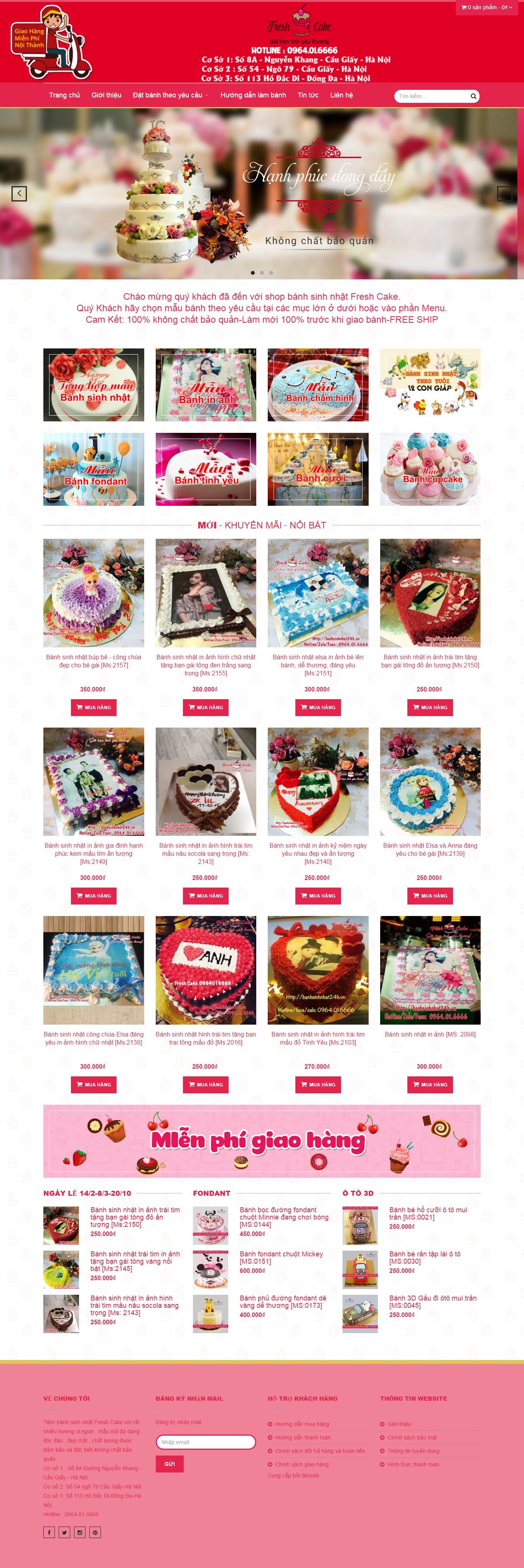 Thiết kế Web bánh sinh nhật banhsinhnhat24h.vn