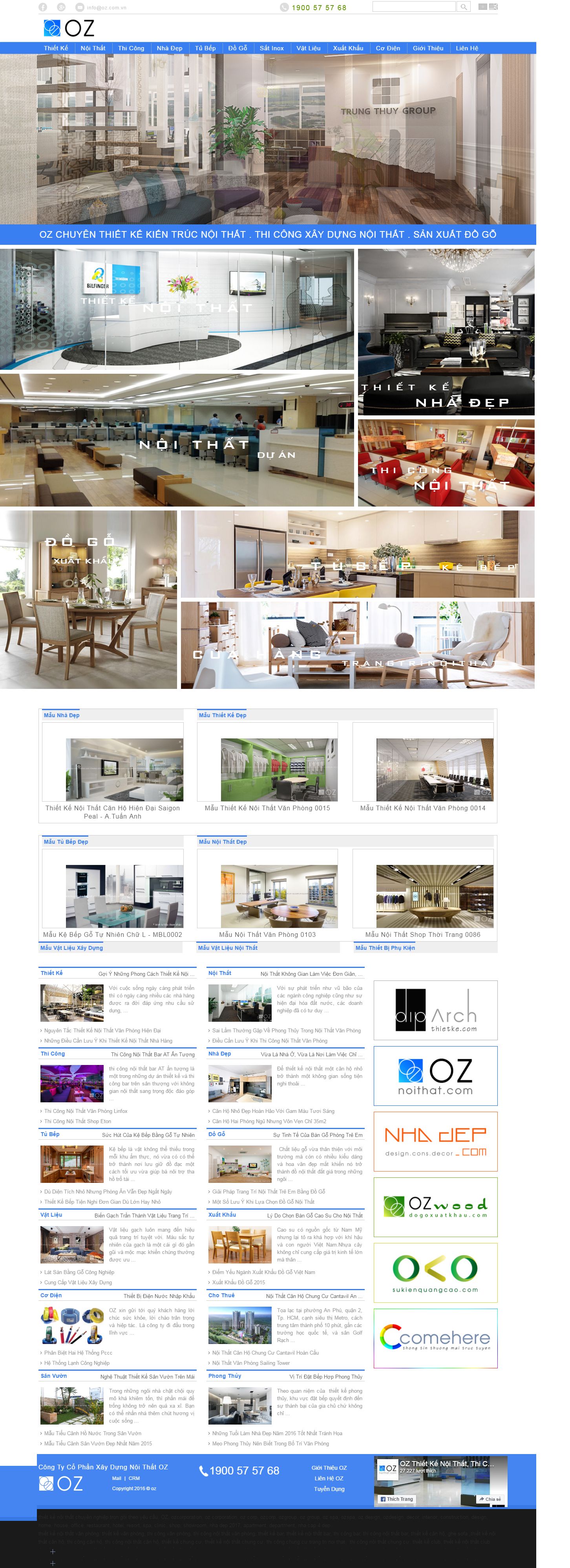 Thiết kế Web nội thất kiến trúc noithat.com