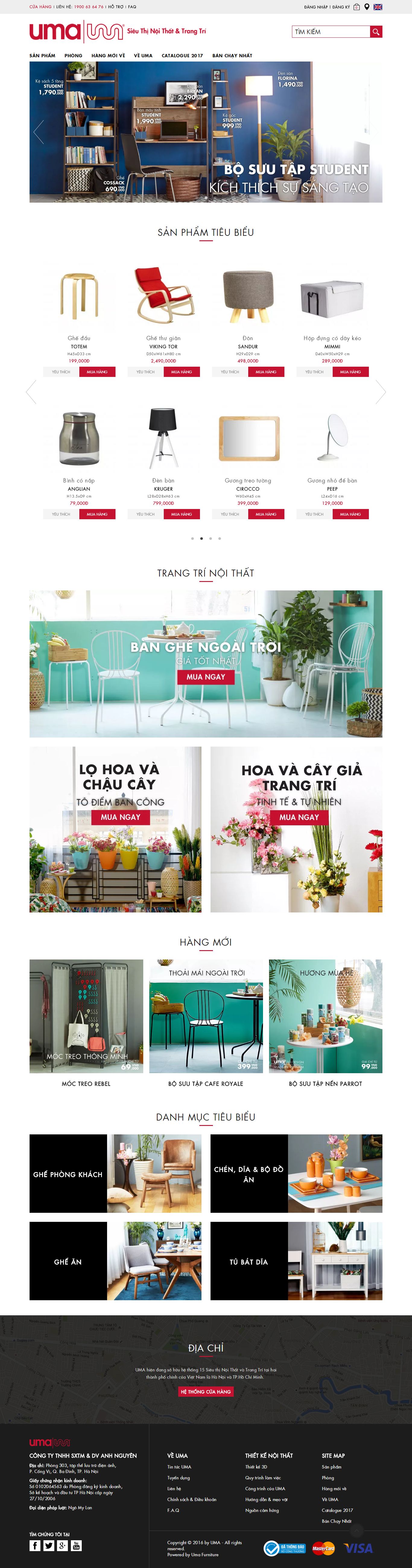 Thiết kế Web nội thất kiến trúc uma.vn