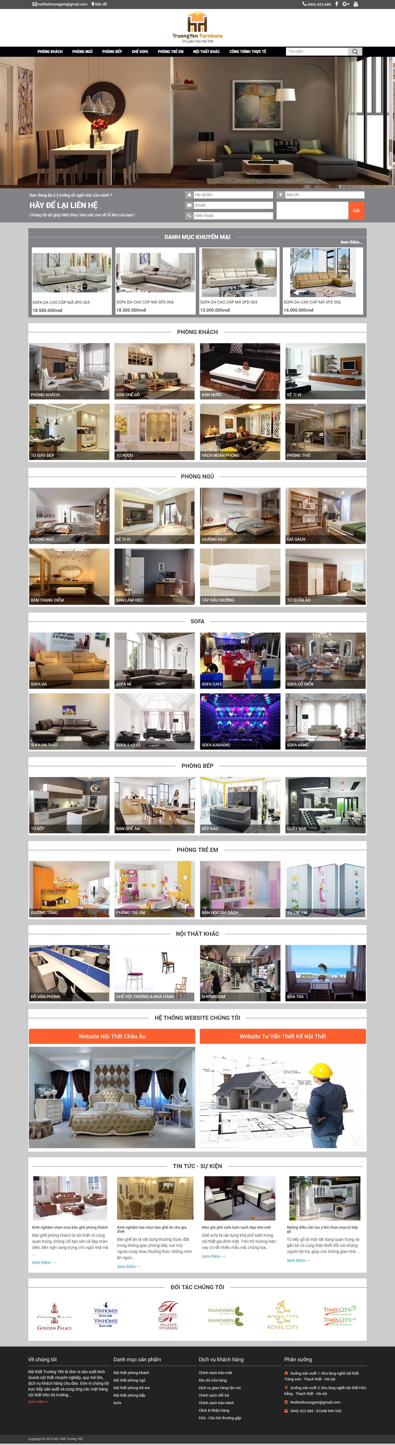 Thiết kế Web nội thất kiến trúc noithattruongyen.com
