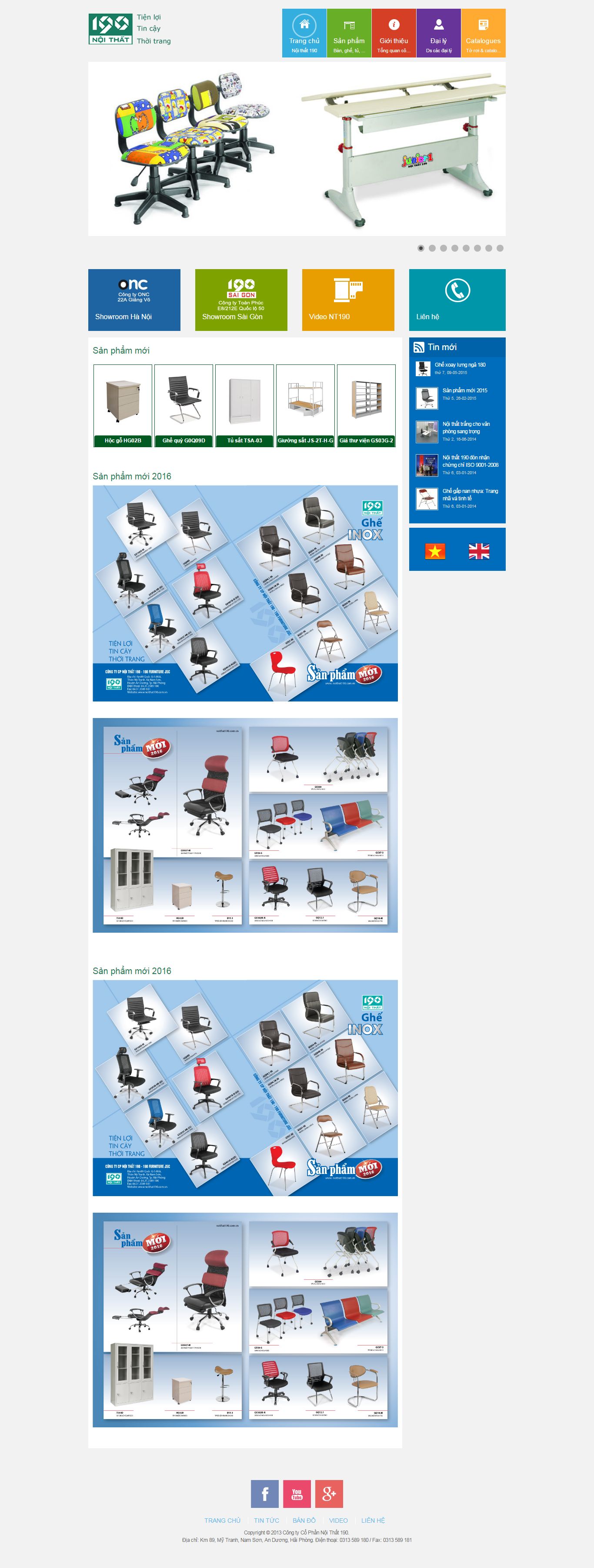 Thiết kế Web nội thất kiến trúc noithat190.com.vn