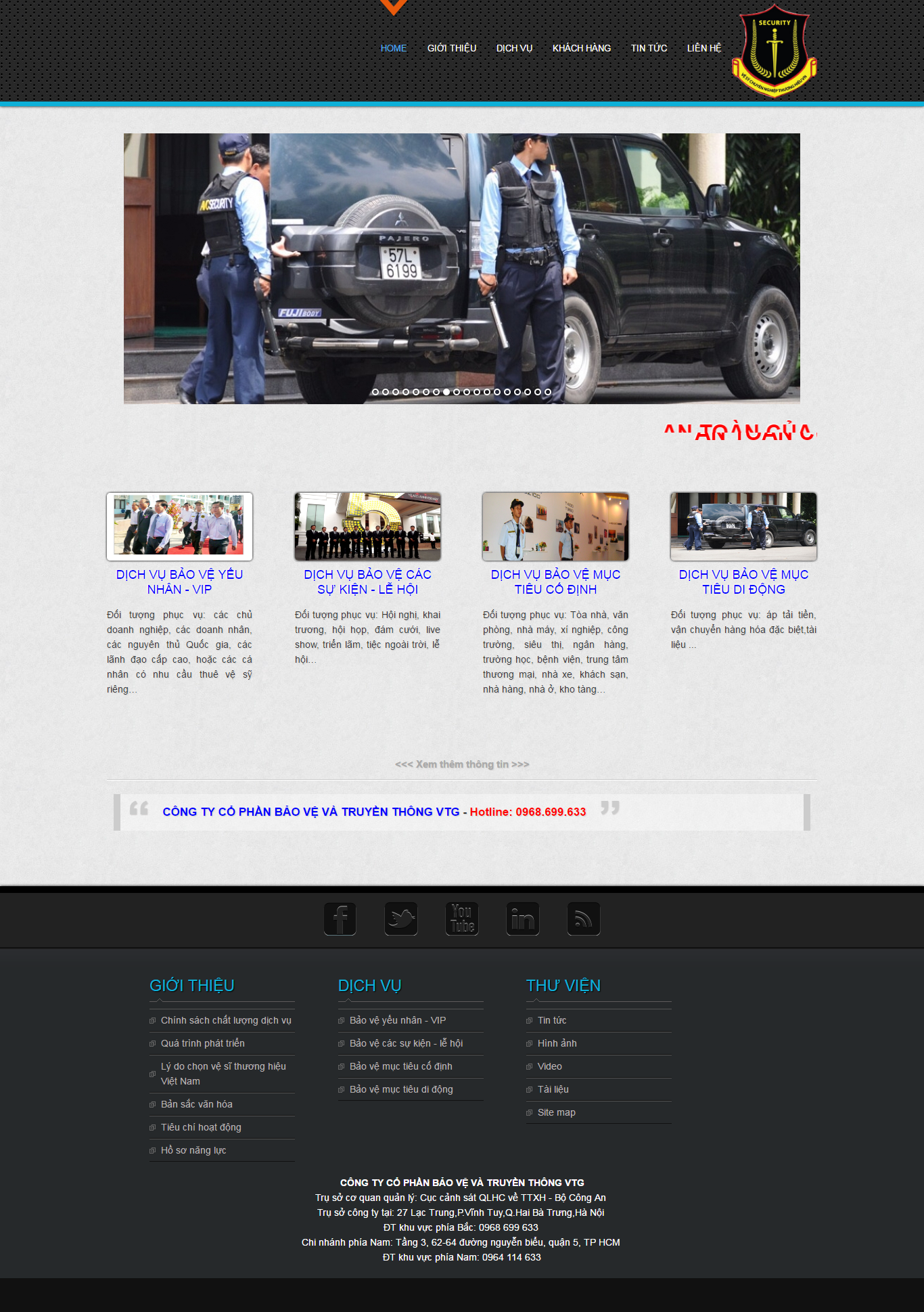 Thiết kế Web thám tử bảo vệ vesichuyenghiep.vn