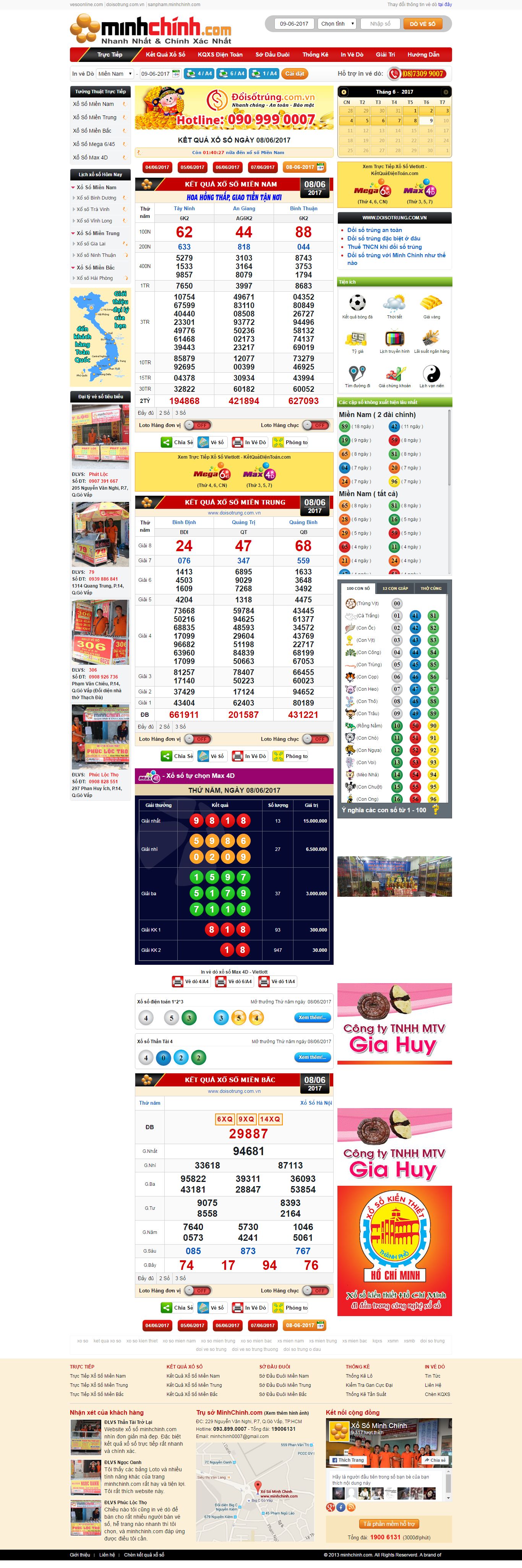 Thiết kế website xổ số Minh Chính đẹp, chuyên nghiệp chuẩn SEO