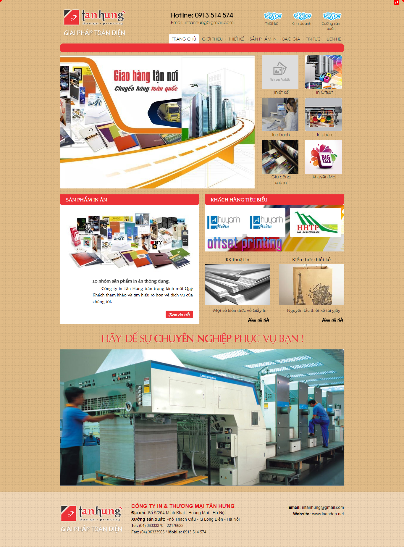 Thiết kế Web in ấn thiết kế inandep.net