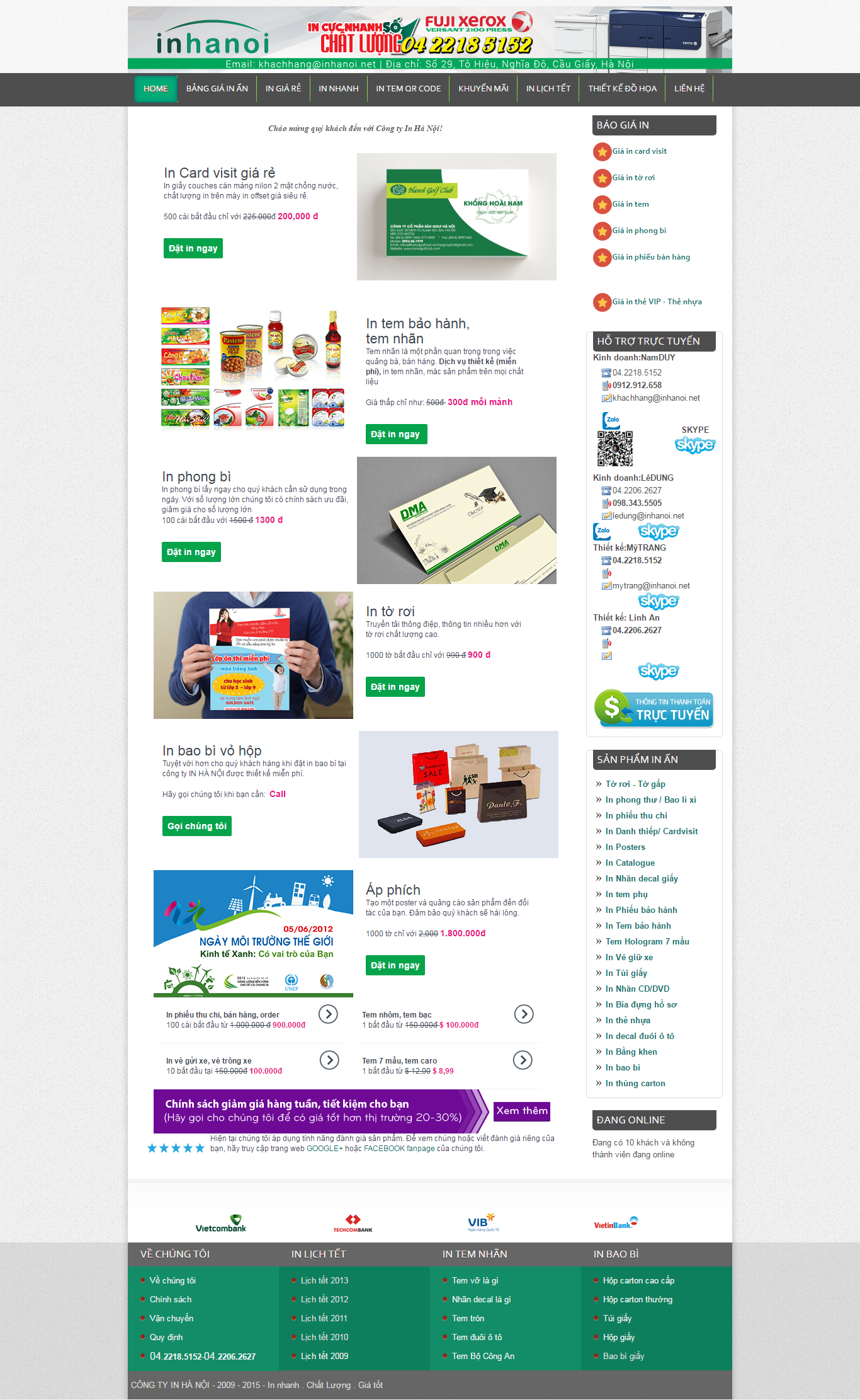 Thiết kế Web in ấn thiết kế inhanoi.net