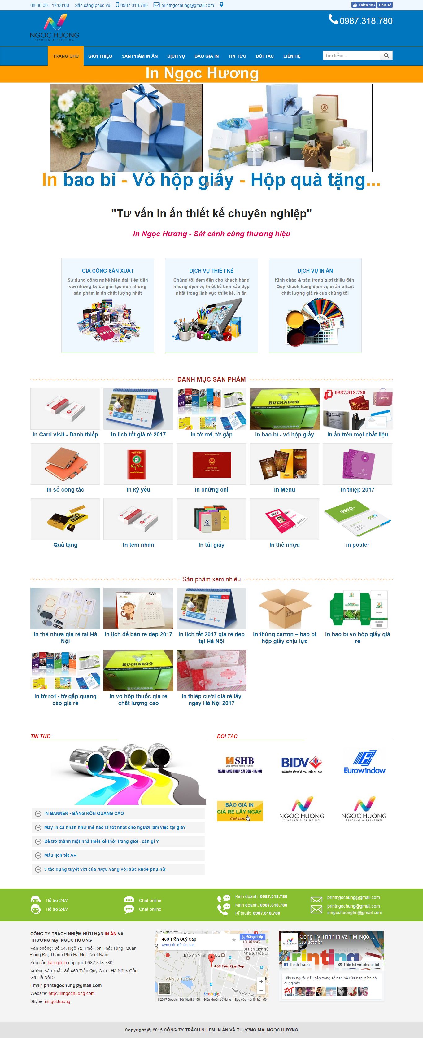 Thiết kế Web in ấn thiết kế inngochuong.com