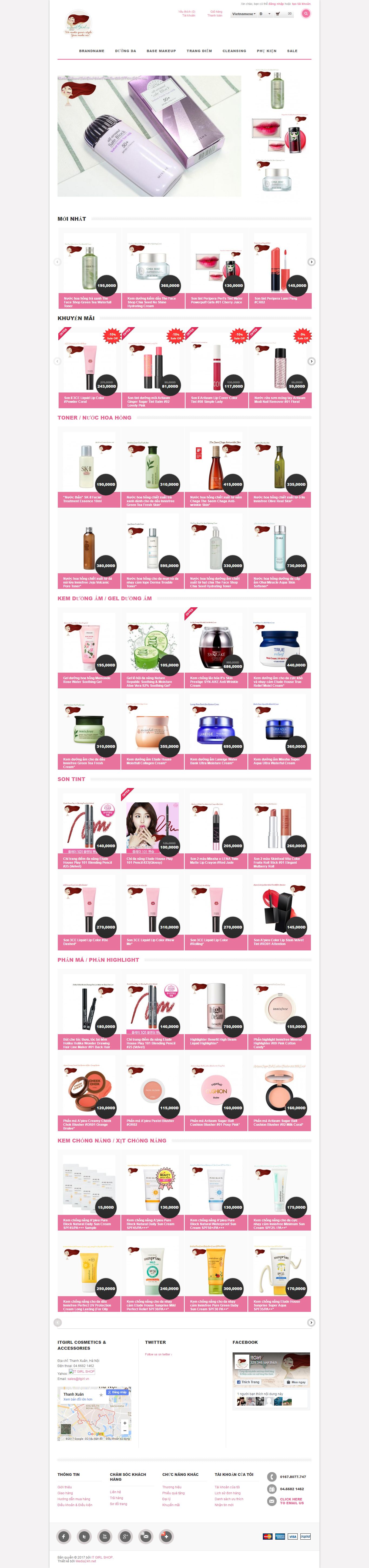 Thiết kế Web bán mỹ phẩm làm đẹp itgirl.vn