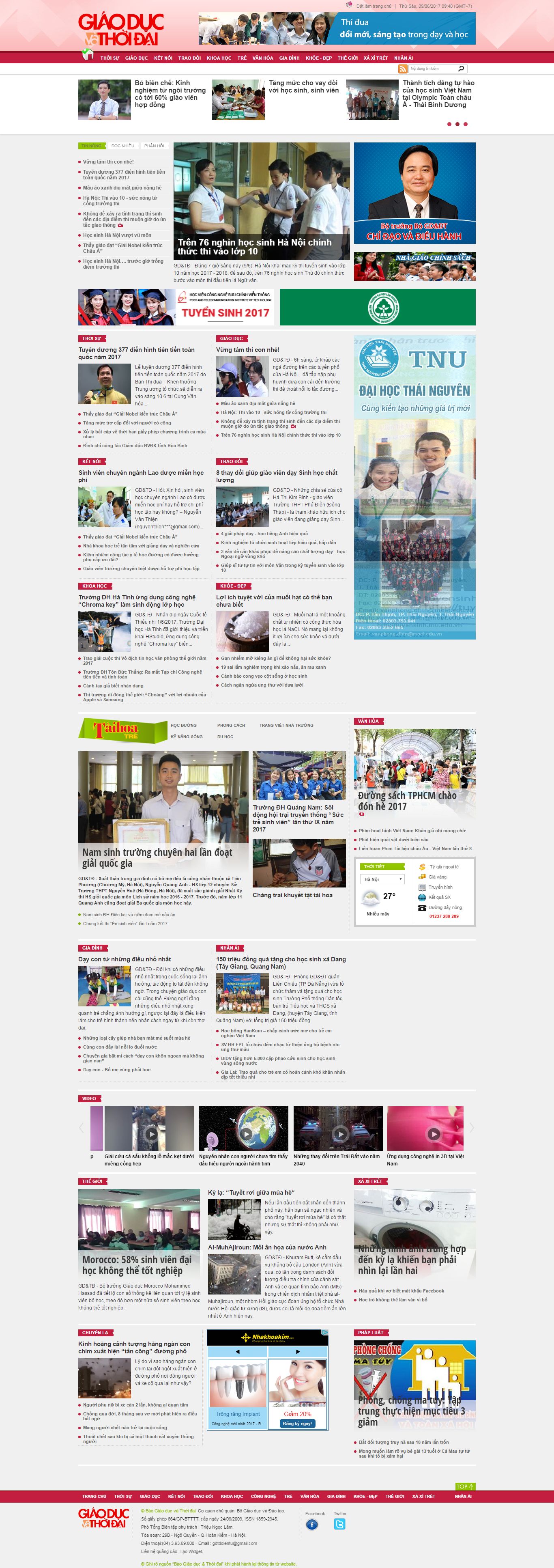 Thiết kế Web giáo dục trường học giaoducthoidai.vn