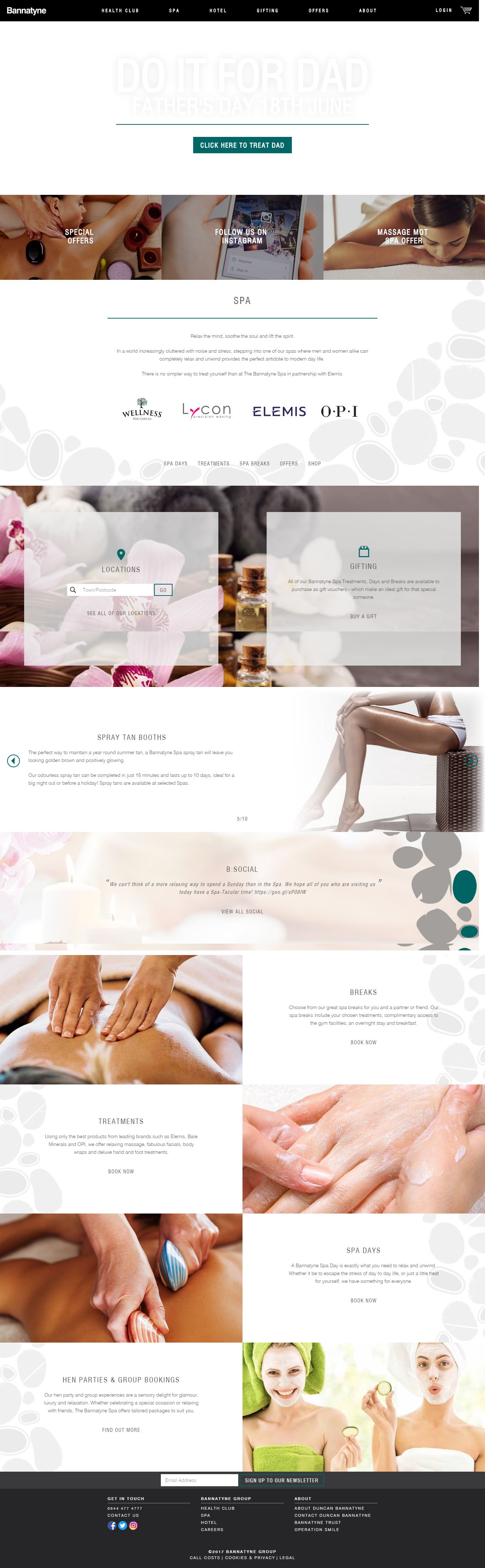 Thiết kế Web spa thẩm mỹ viện bannatyne.co.uk