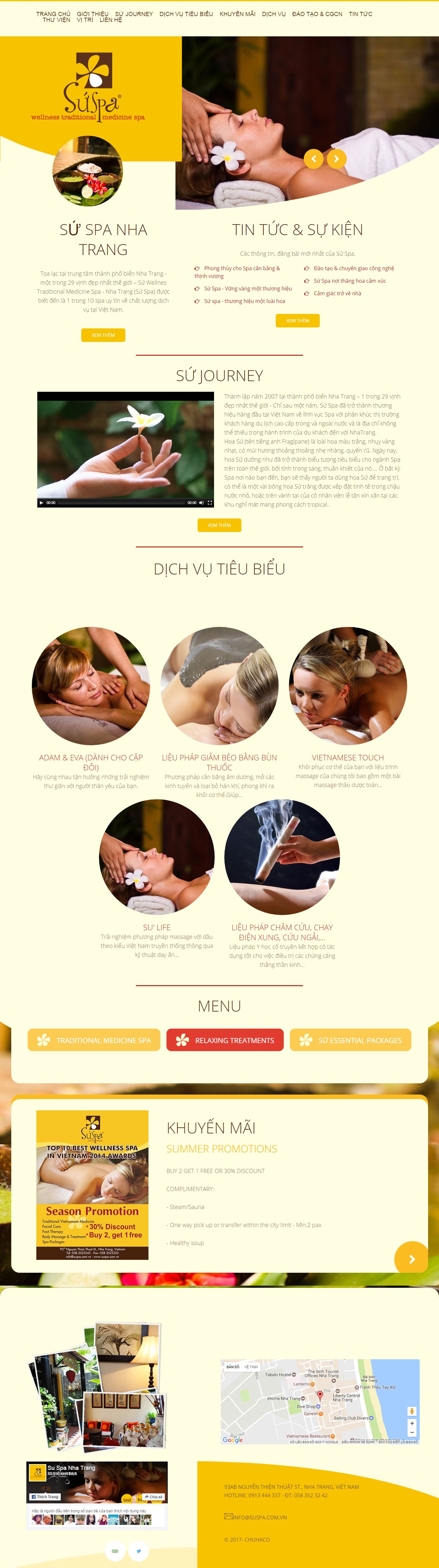 Thiết kế Web spa thẩm mỹ viện suspa.com.vn