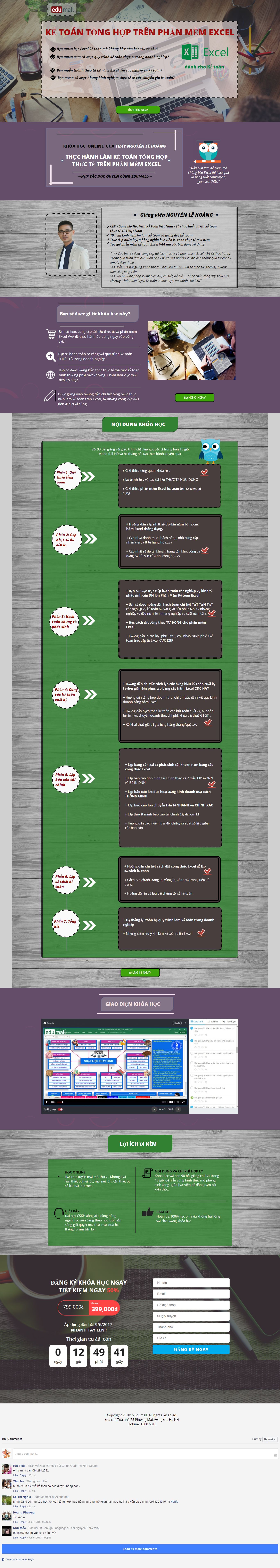 Thiết kế Web kế toán tư vấn luật ketoantonghopexcel.edumall.vn