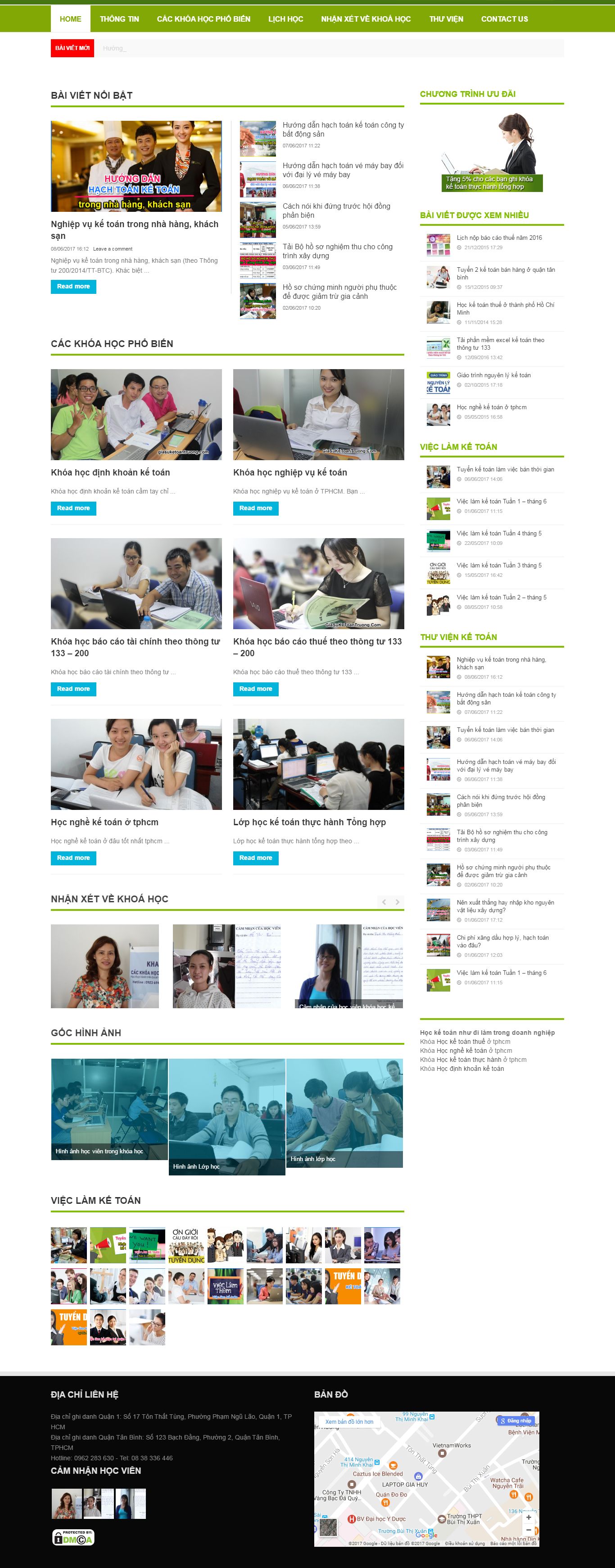 Thiết kế website học kế toán thuế Hồ Chí Minh đẹp SEO tốt